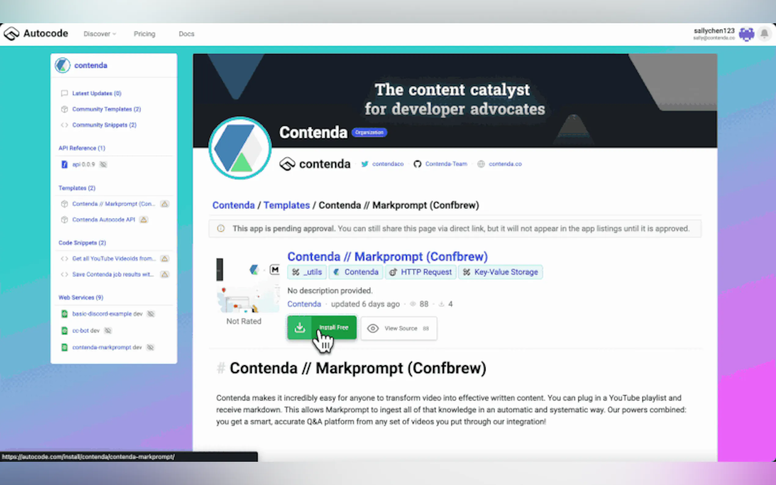 Contenda + Autocode Integration