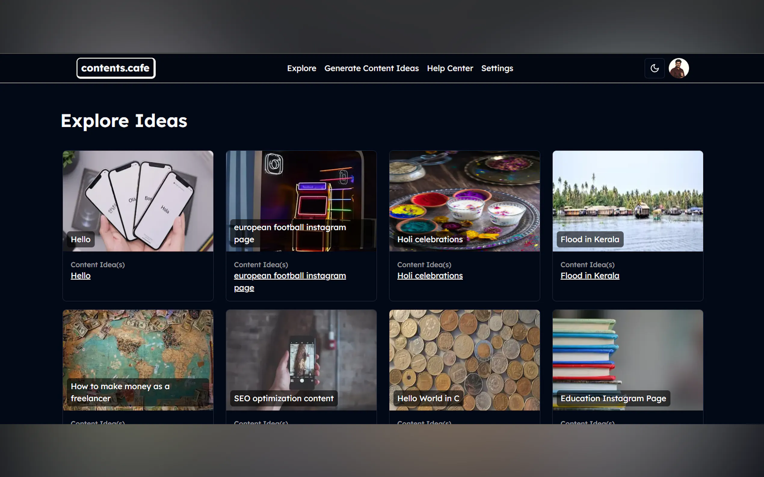Screenshot 2 of contents.cafe