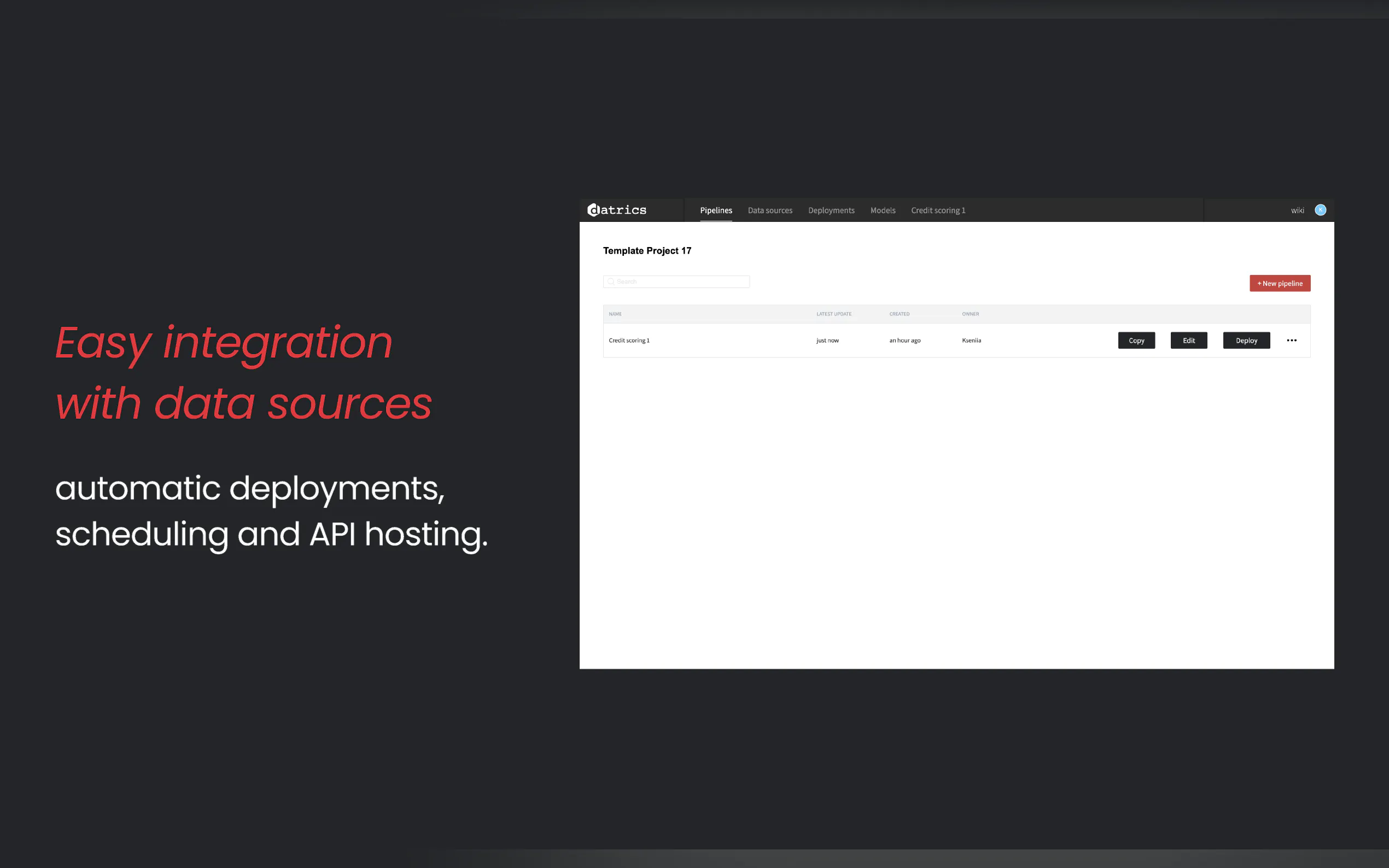 Screenshot 2 of Datrics (Pre launch)