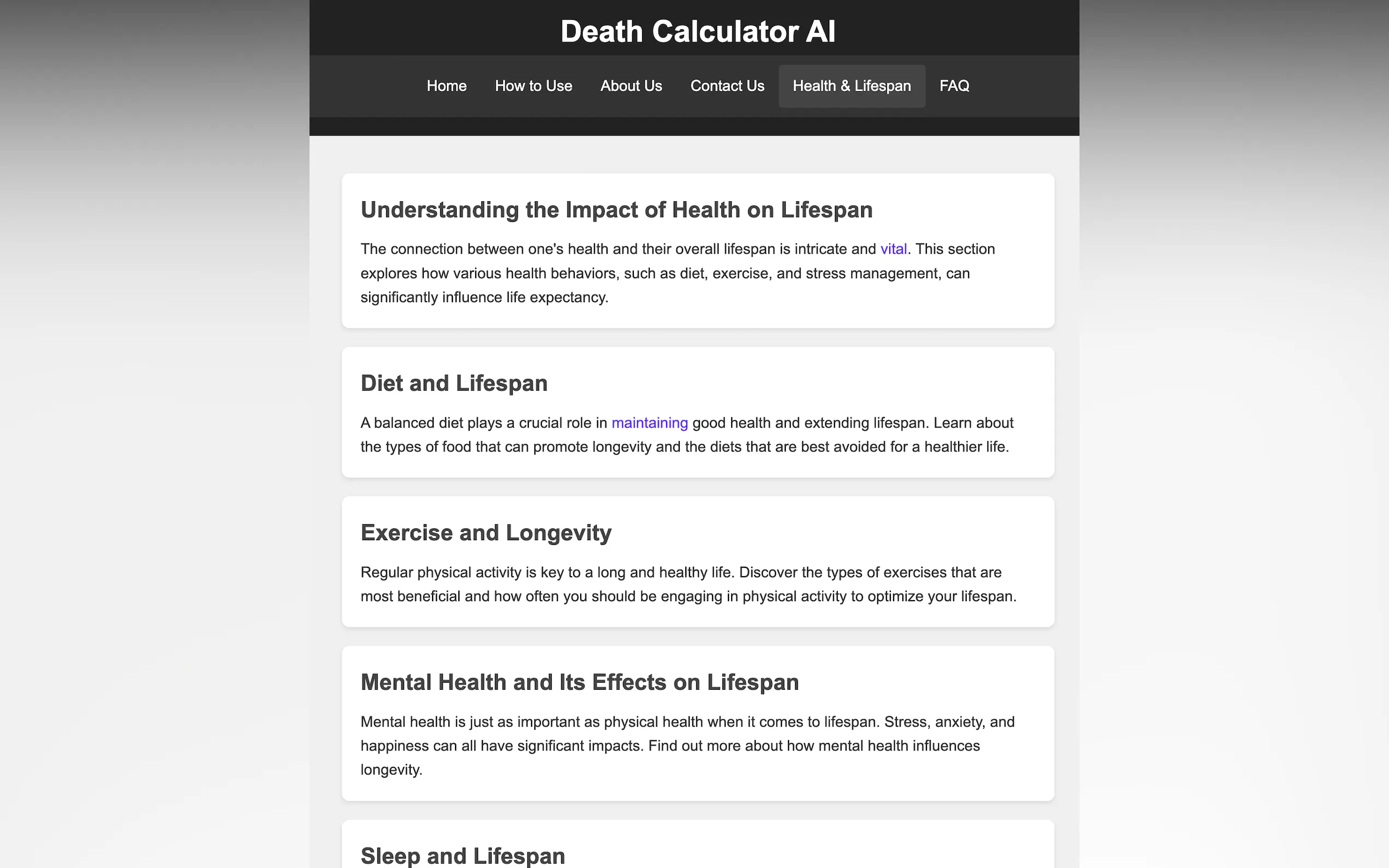Screenshot 2 of Death Calculator AI