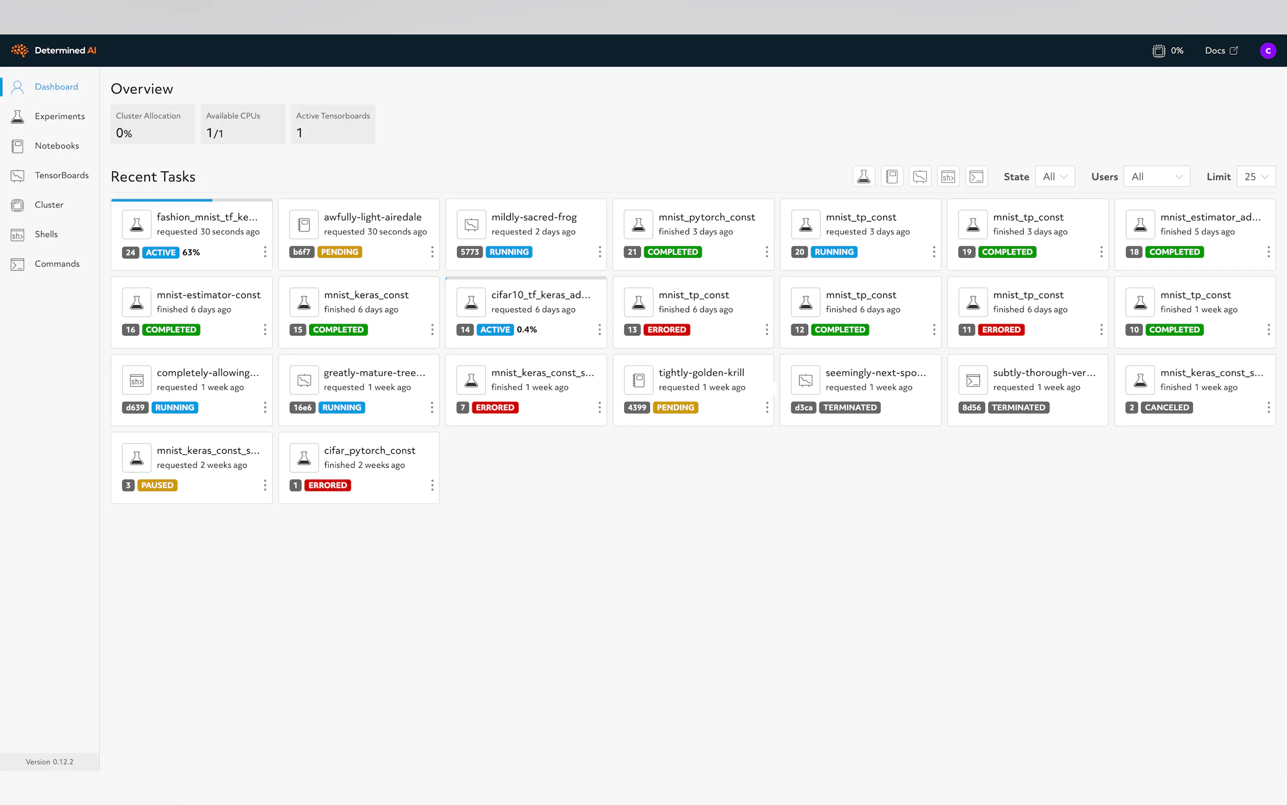 Determined Training Platform
