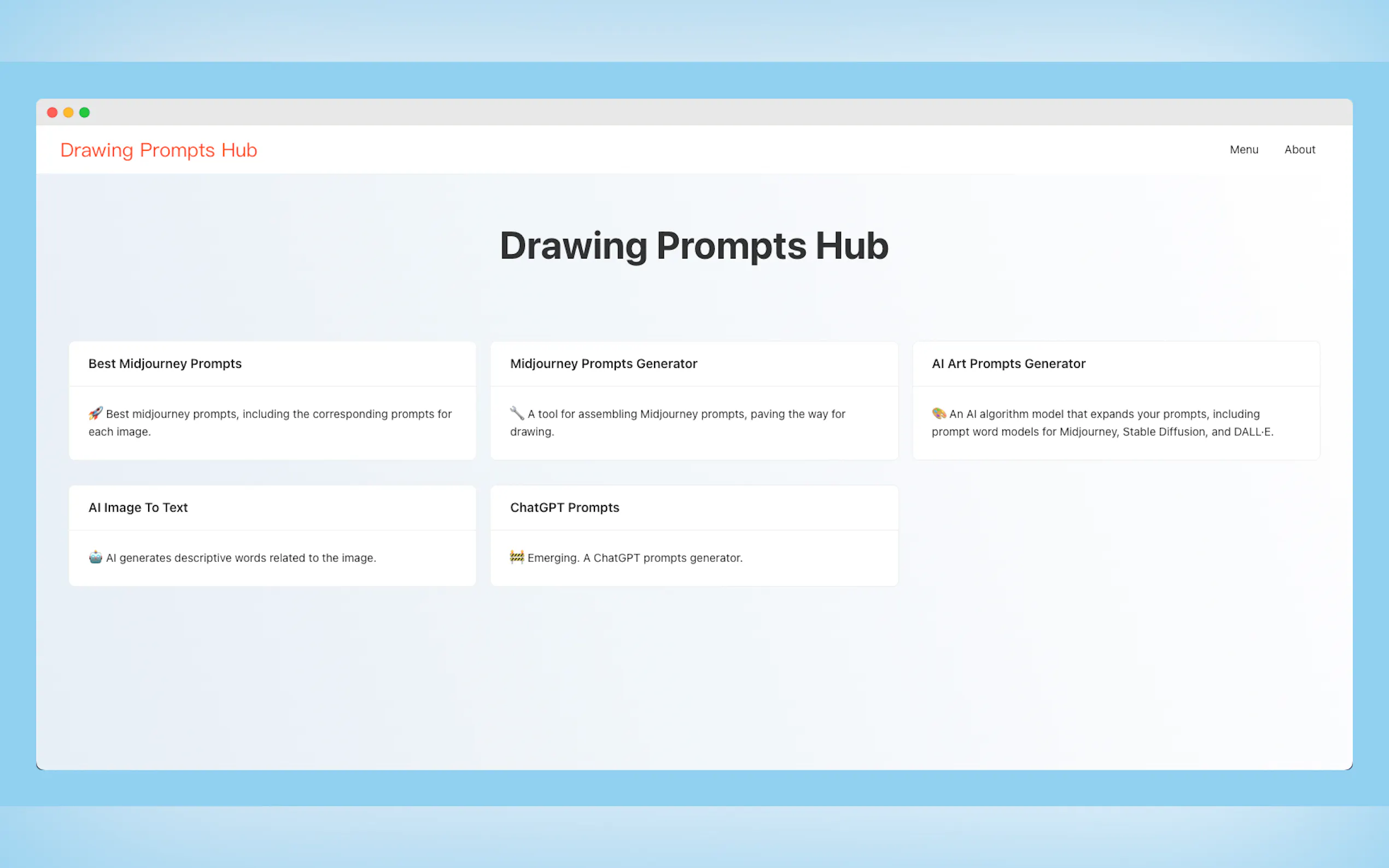 Screenshot 2 of Drawing Prompts Hub