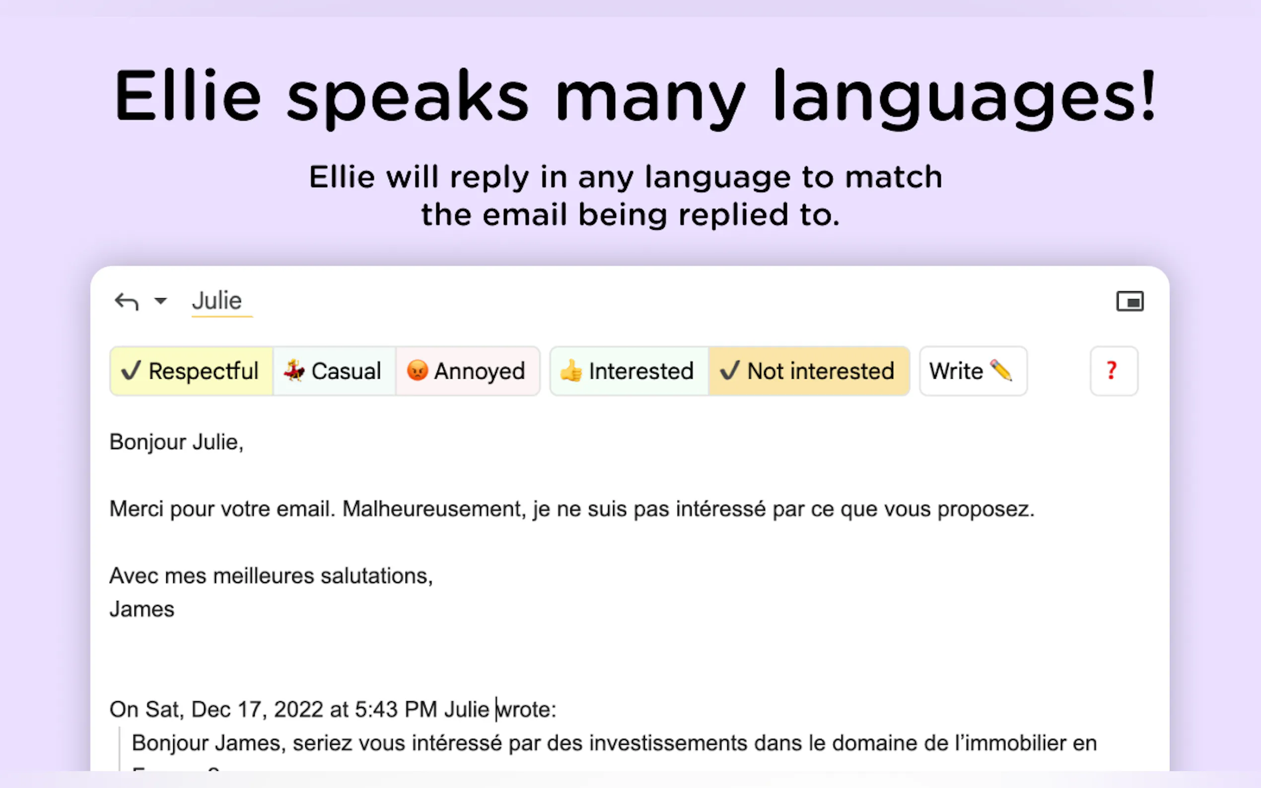 Screenshot 2 of Ellie - Your AI Email Assistant