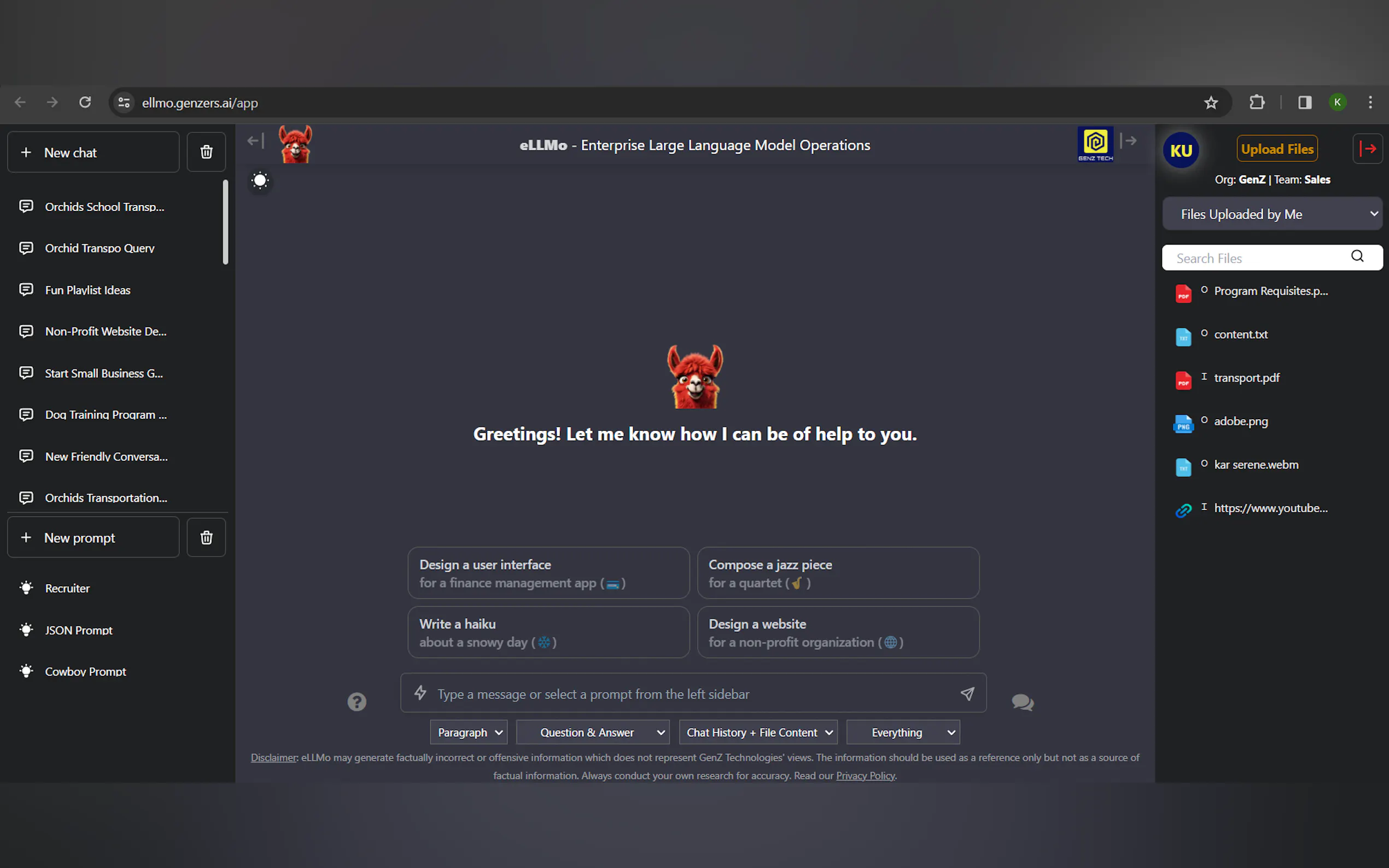 Screenshot 2 of eLLMo - Enterprise Lg Language Model Ops