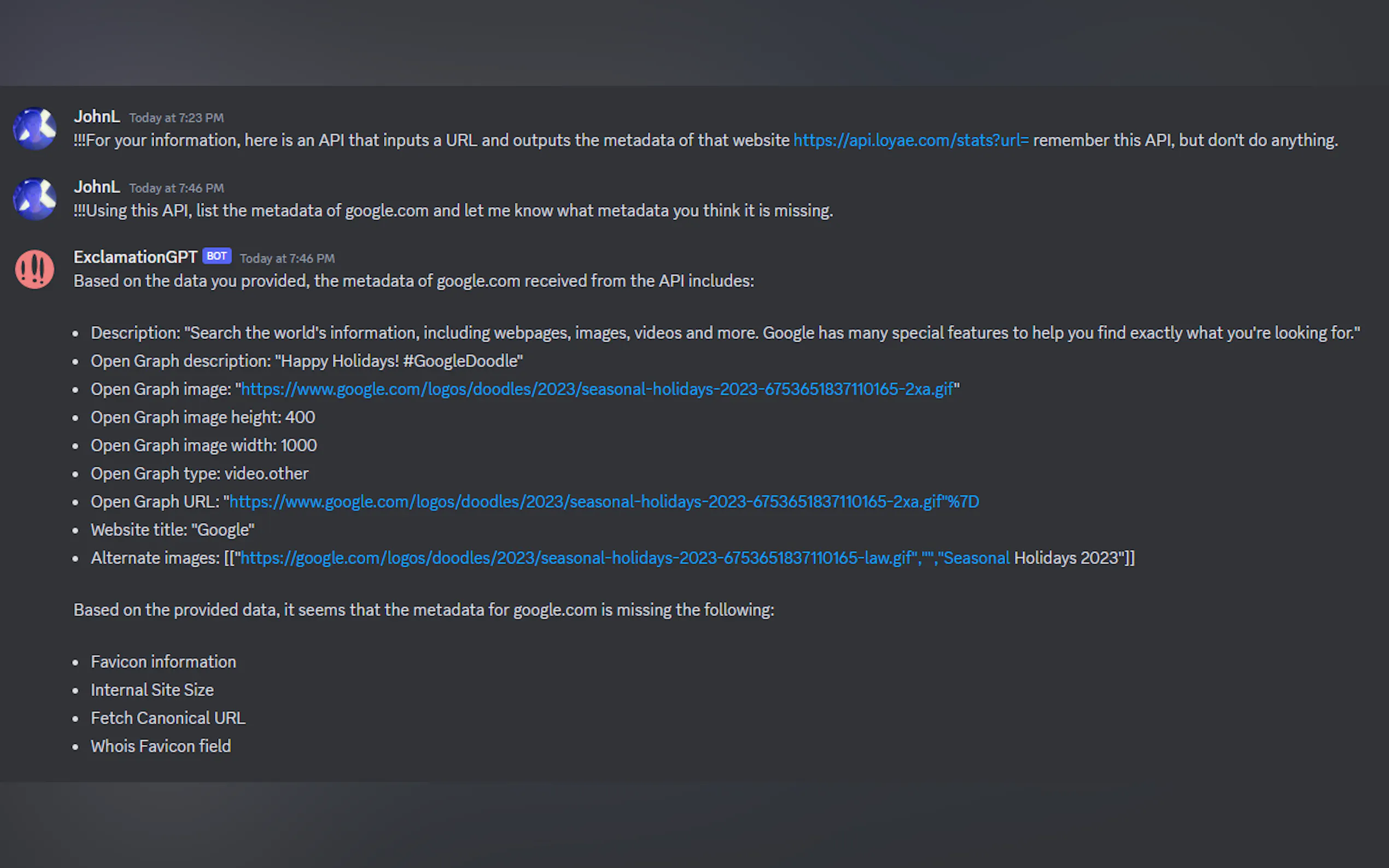 Screenshot 3 of ExclamationGPT