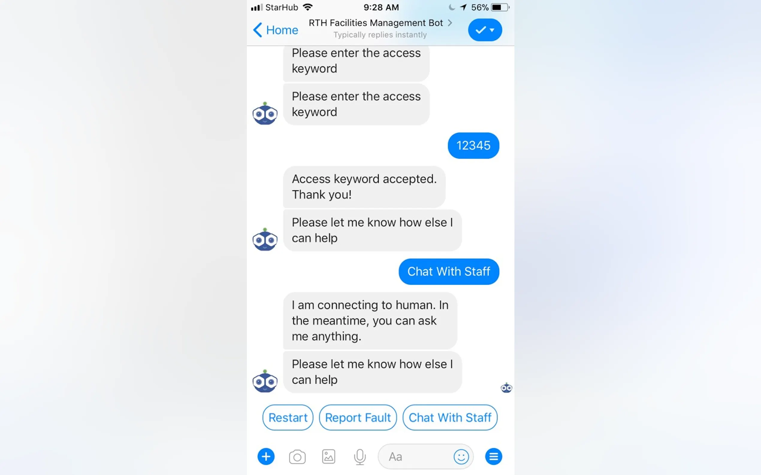 Screenshot 3 of FacilityBot