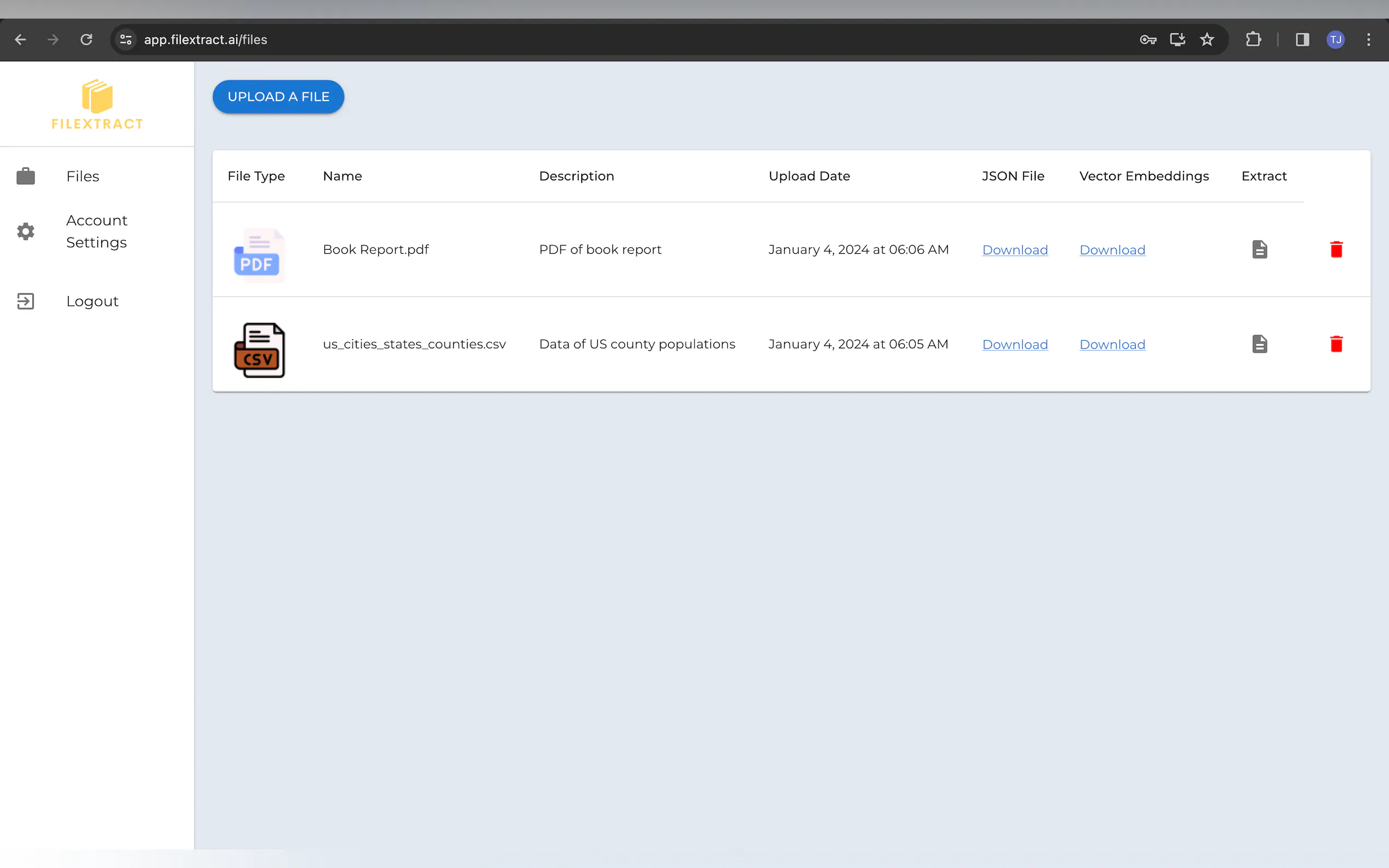 Screenshot 2 of Filextract
