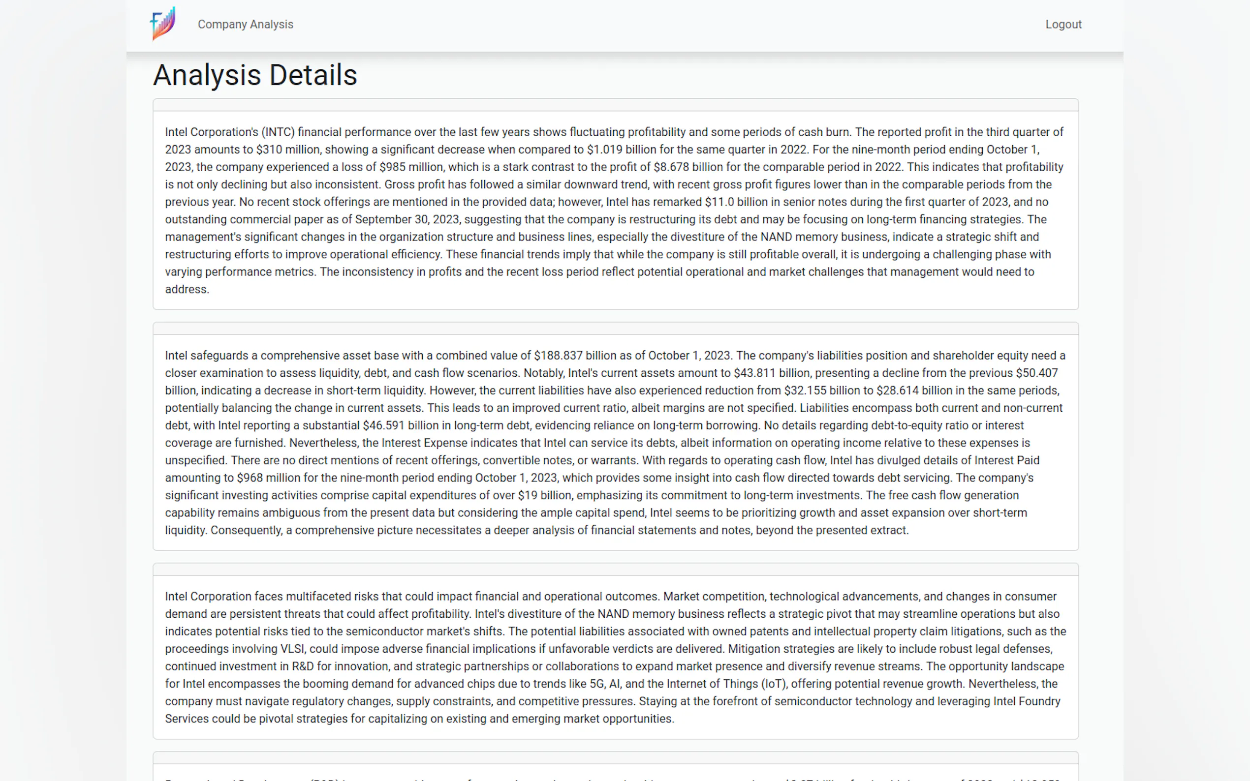 Screenshot 3 of FinancialInsights.AI
