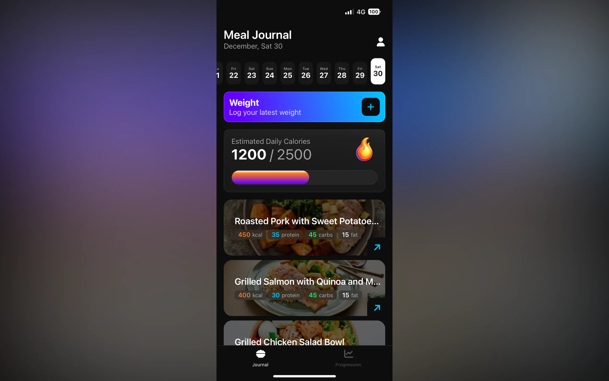 Foodie: AI meal journal