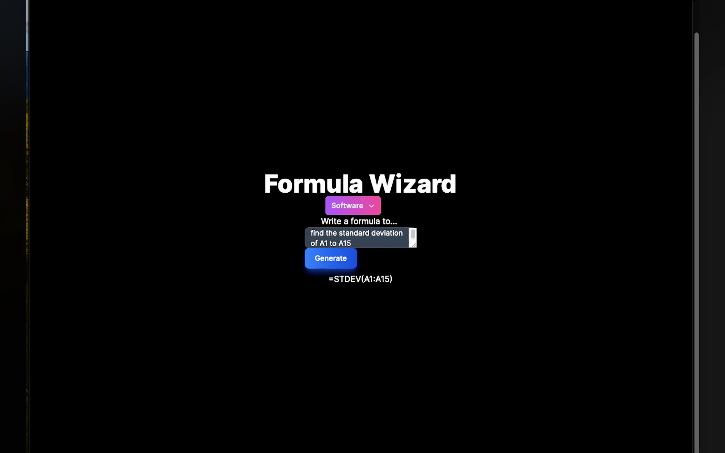 Formula Wizard