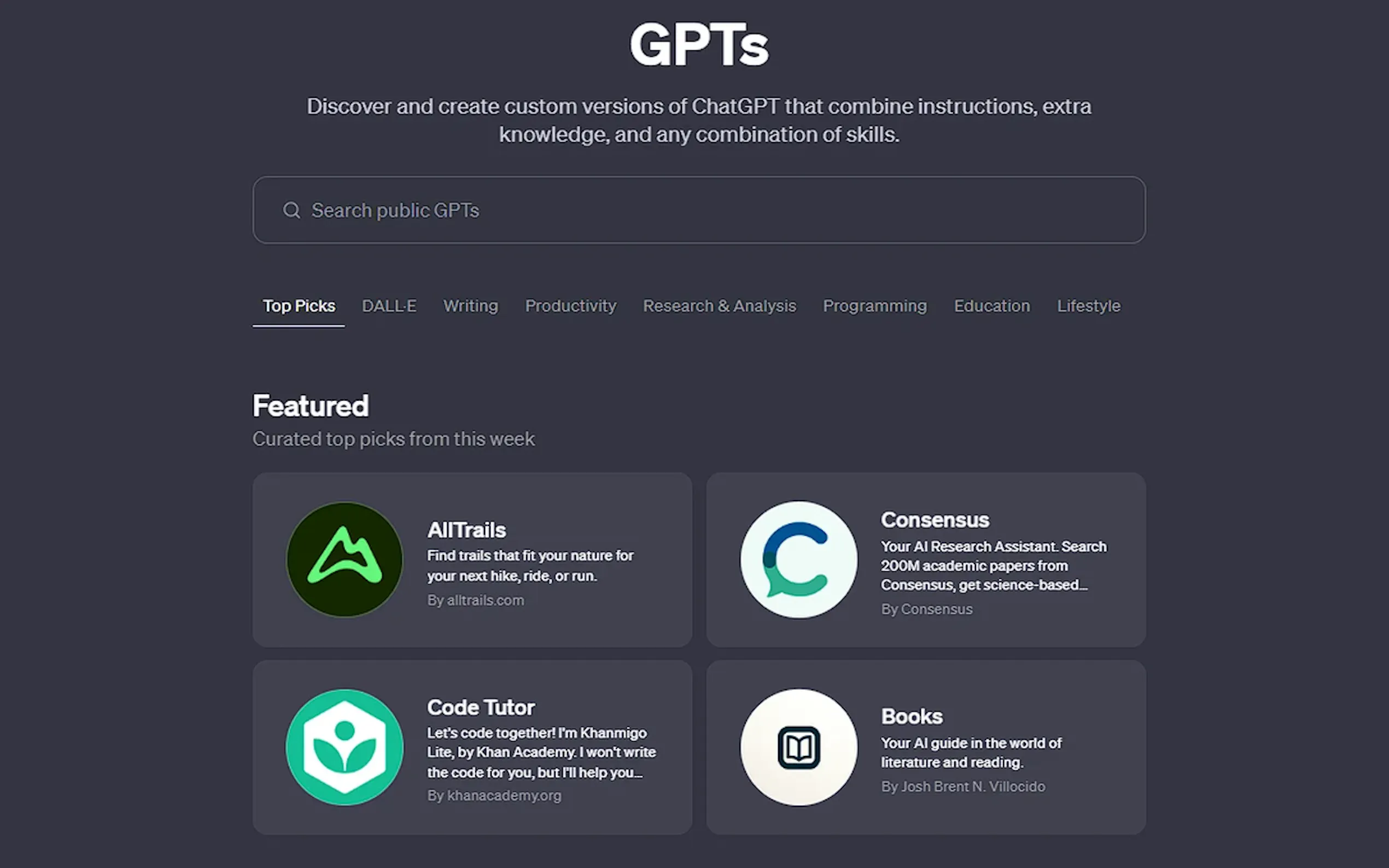 Free Top 100 GPTS Prompt