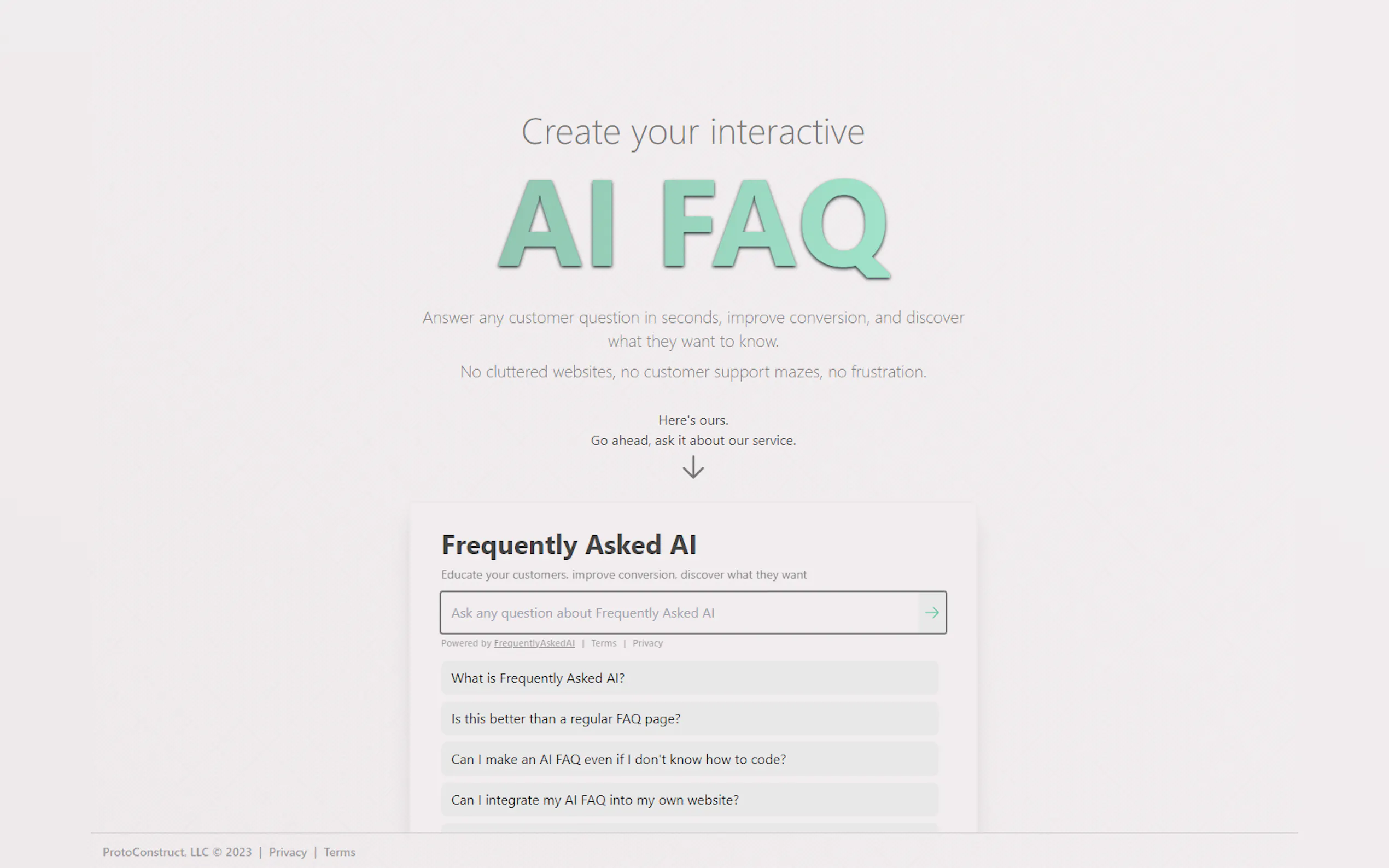 Screenshot 2 of FrequentlyAskedAI