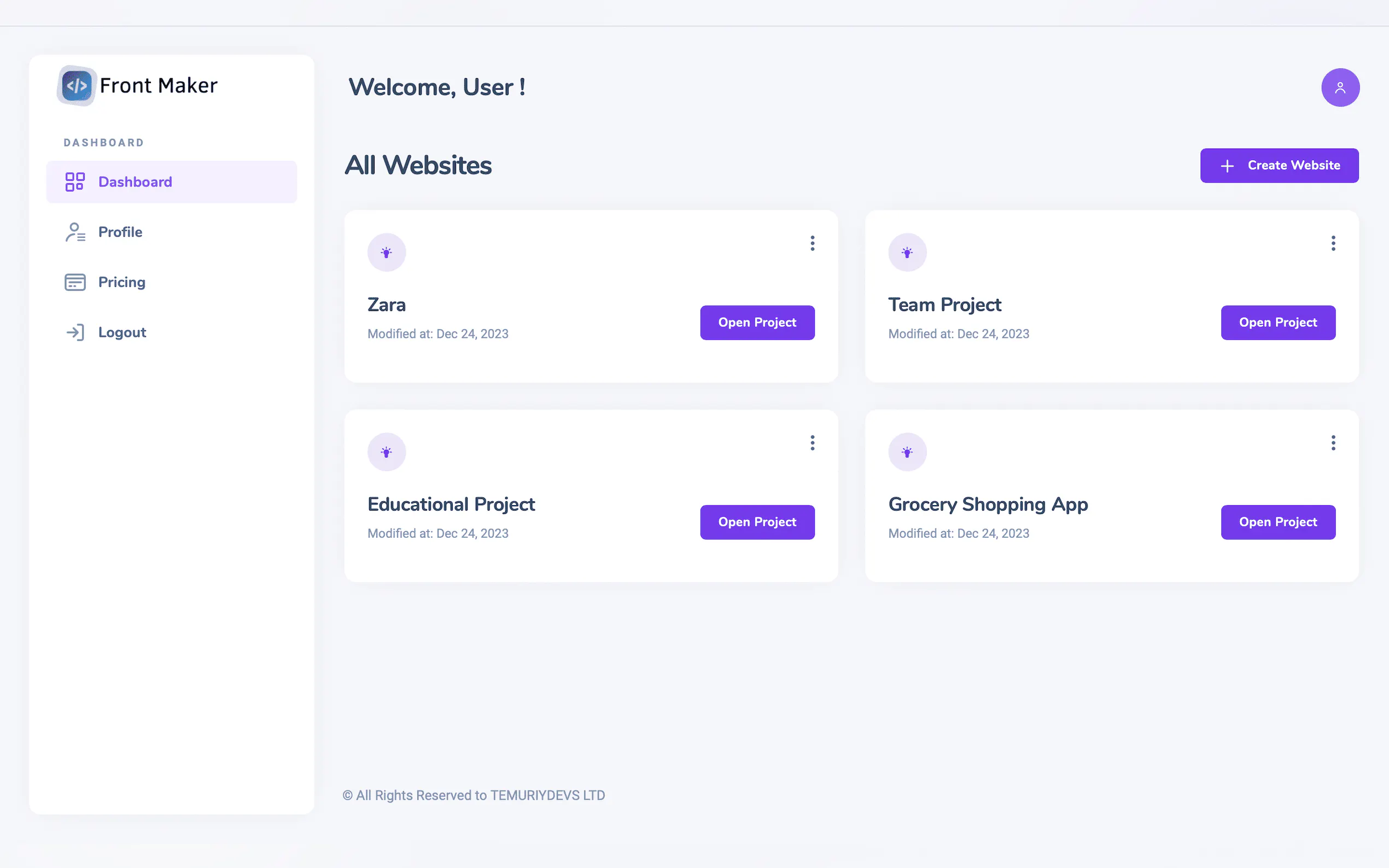 Screenshot 2 of Frontmaker.com
