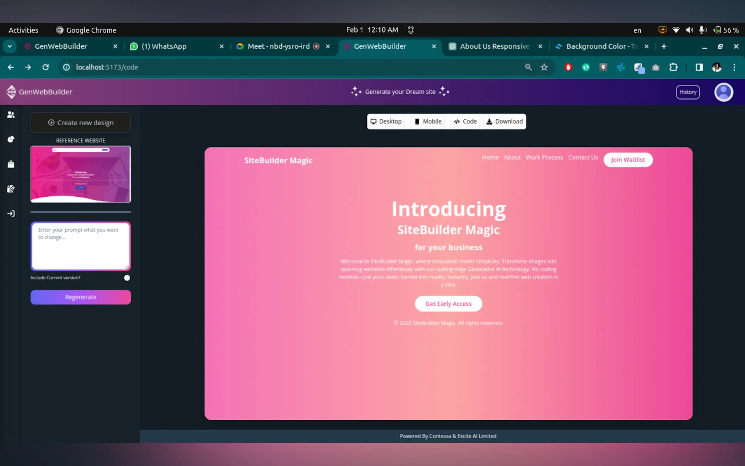 Screenshot 5 of GenWebBuilder