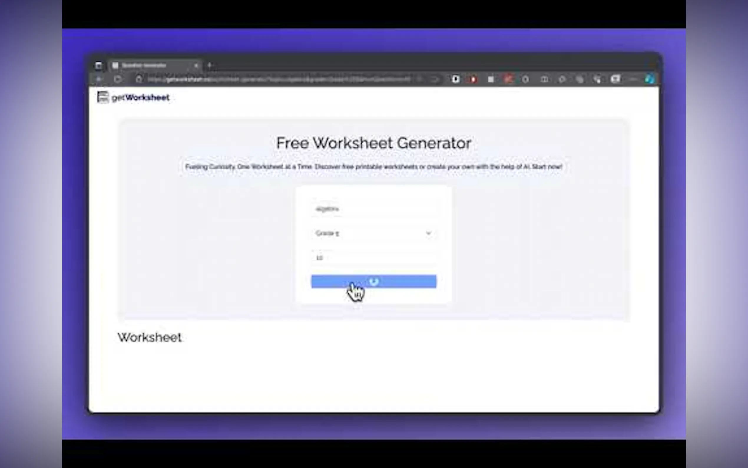 Get Worksheet