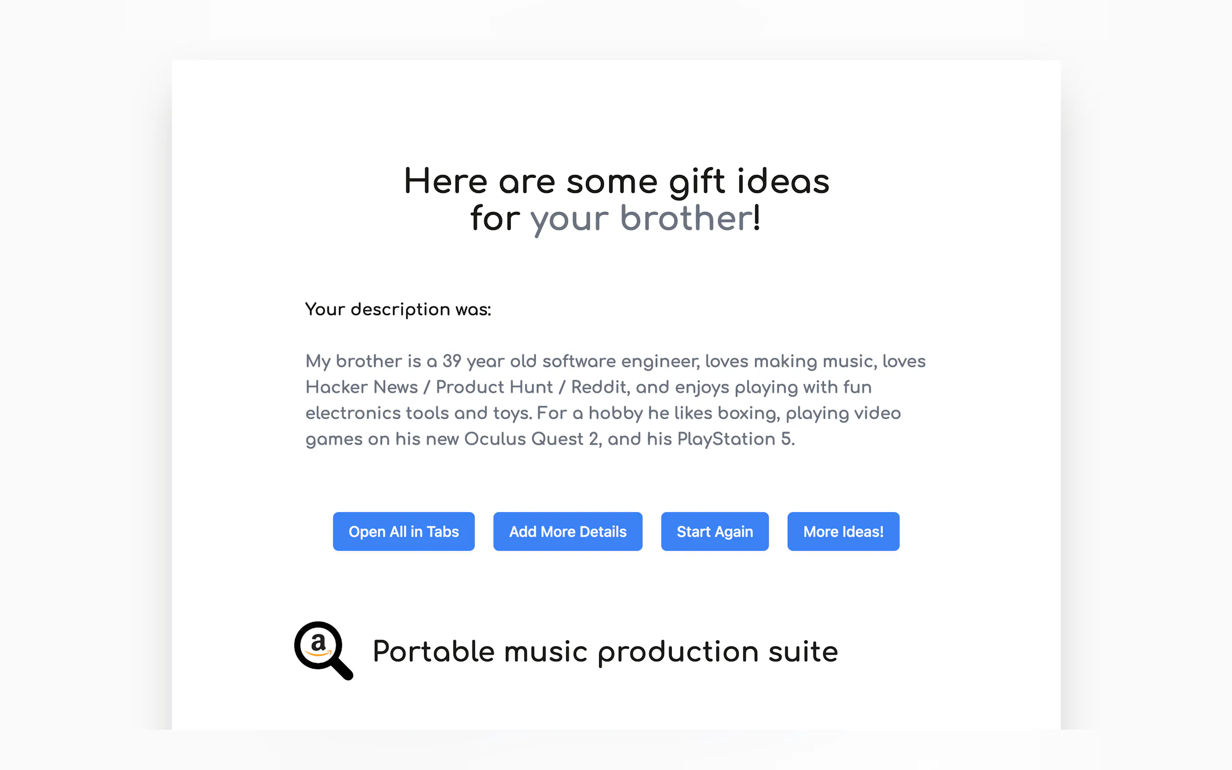 Screenshot 5 of Gift Genie AI