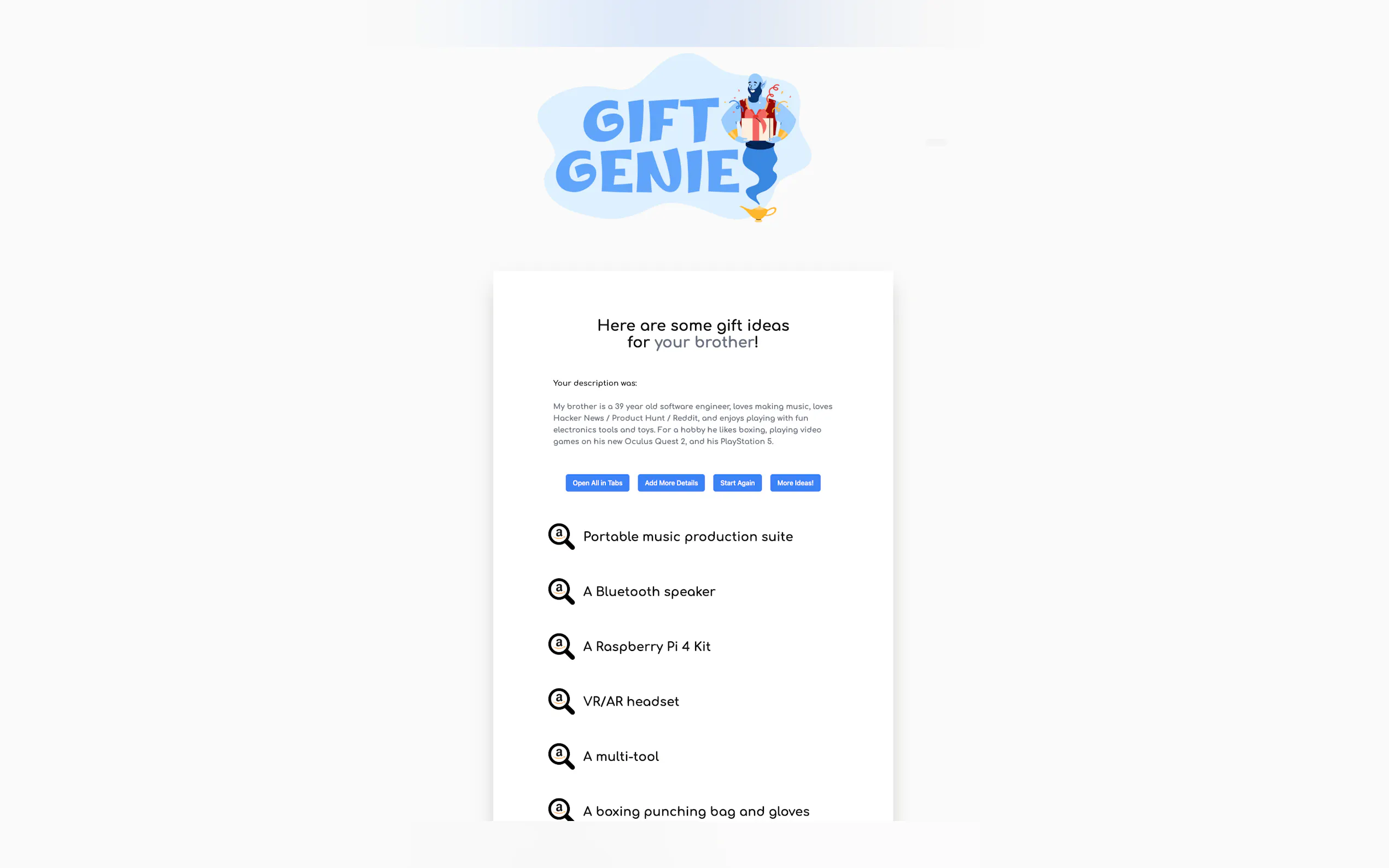 Screenshot 6 of Gift Genie AI