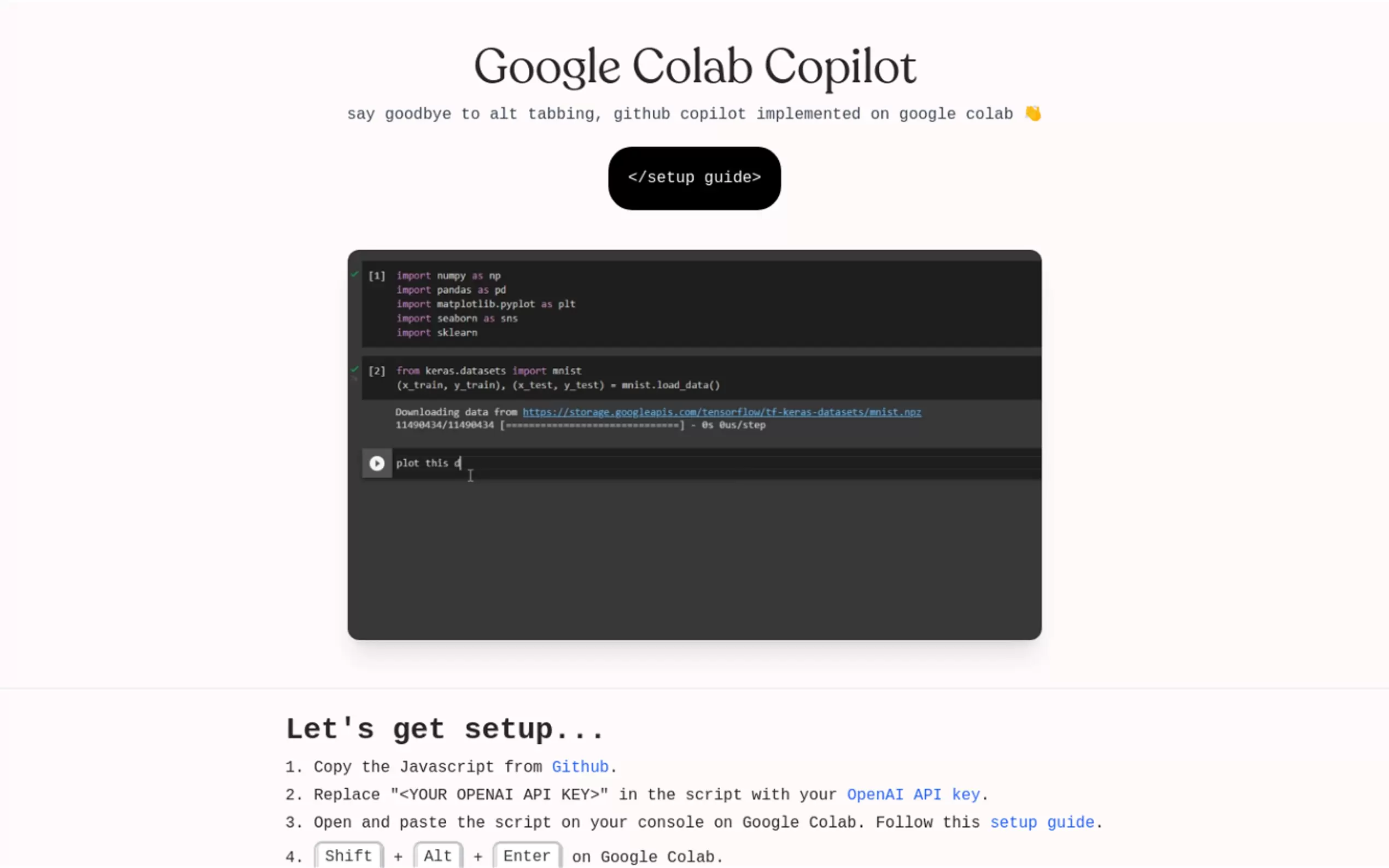 Google Colab Copilot