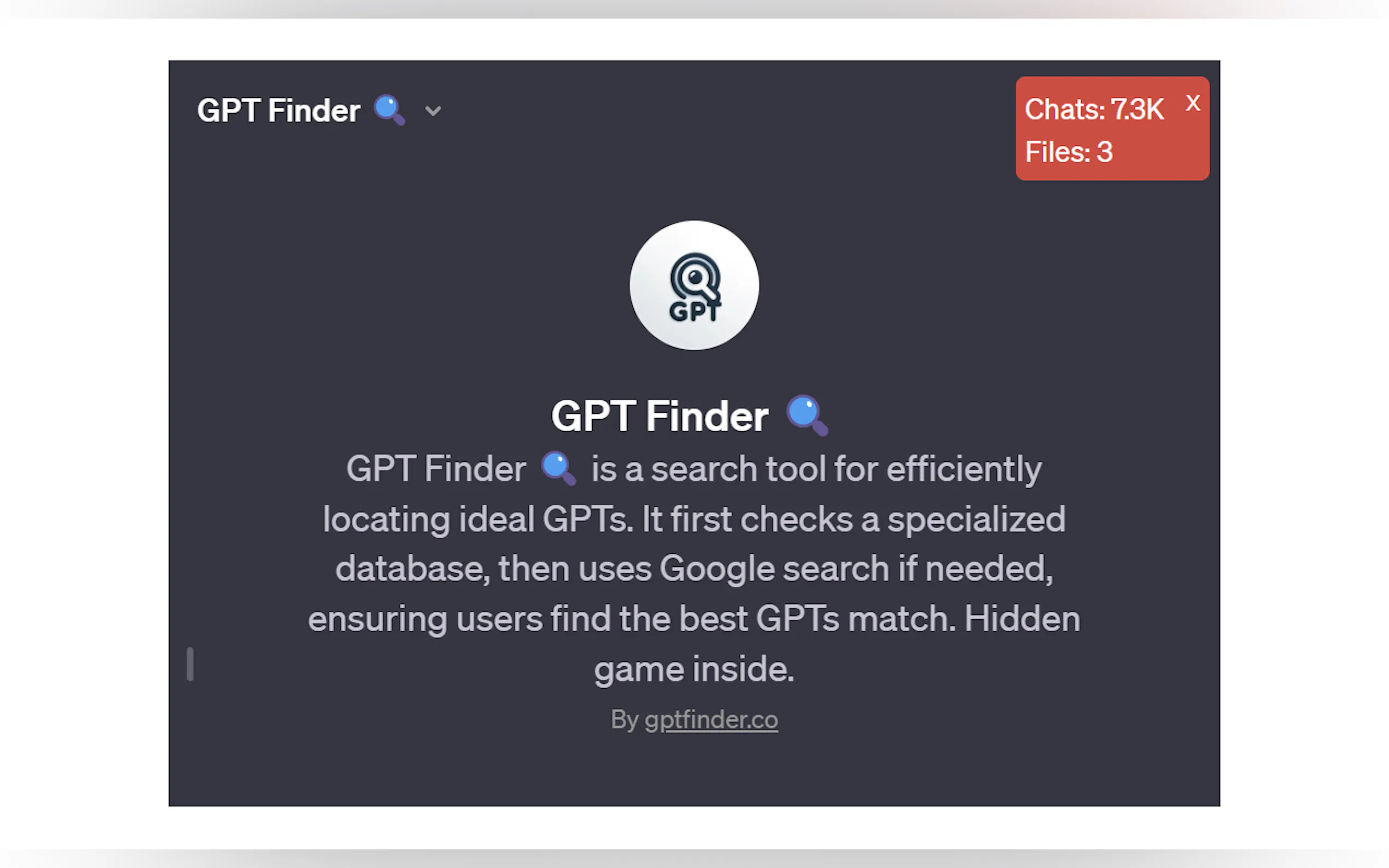Screenshot 4 of GPT Finder Chrome Extension