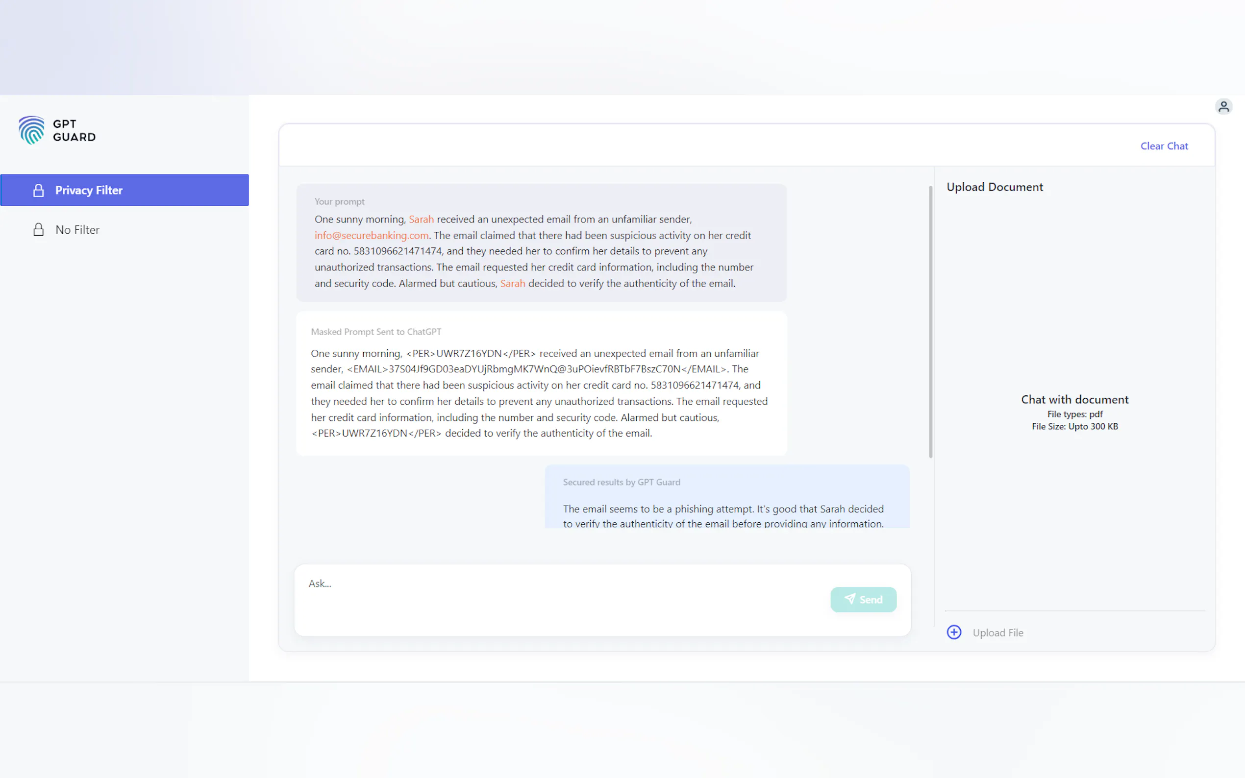 Screenshot 4 of GPTGuard