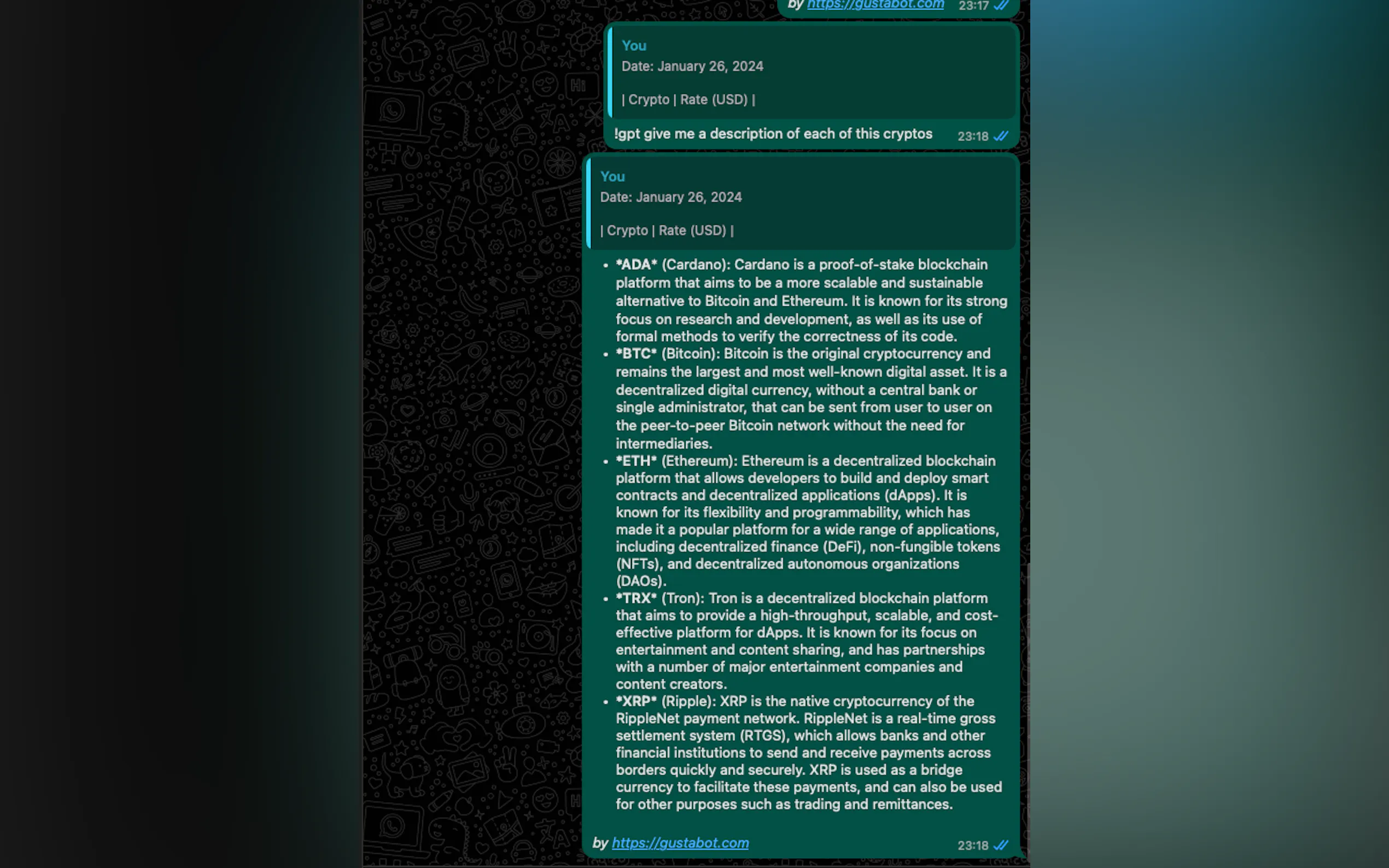 Screenshot 4 of Gustabot