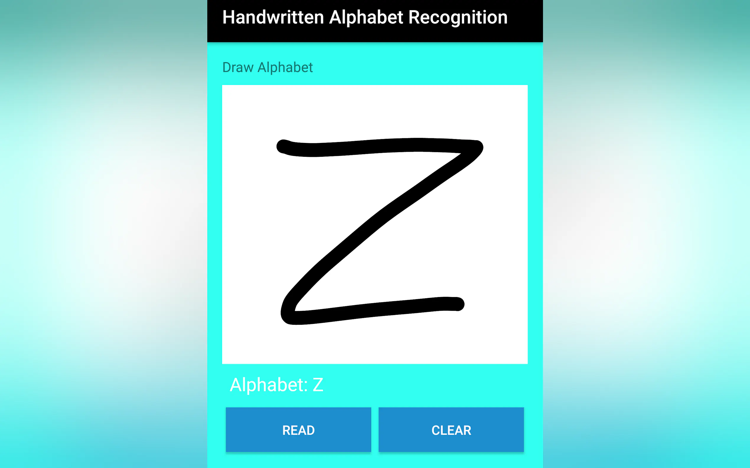 Handwritten Alphabet Recognition