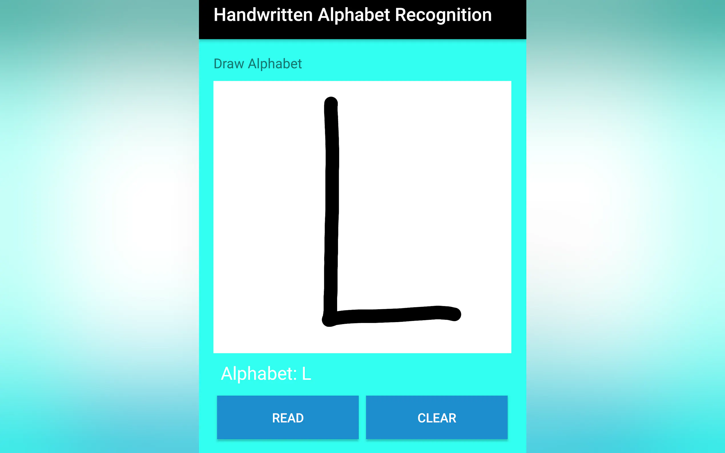 Screenshot 2 of Handwritten Alphabet Recognition