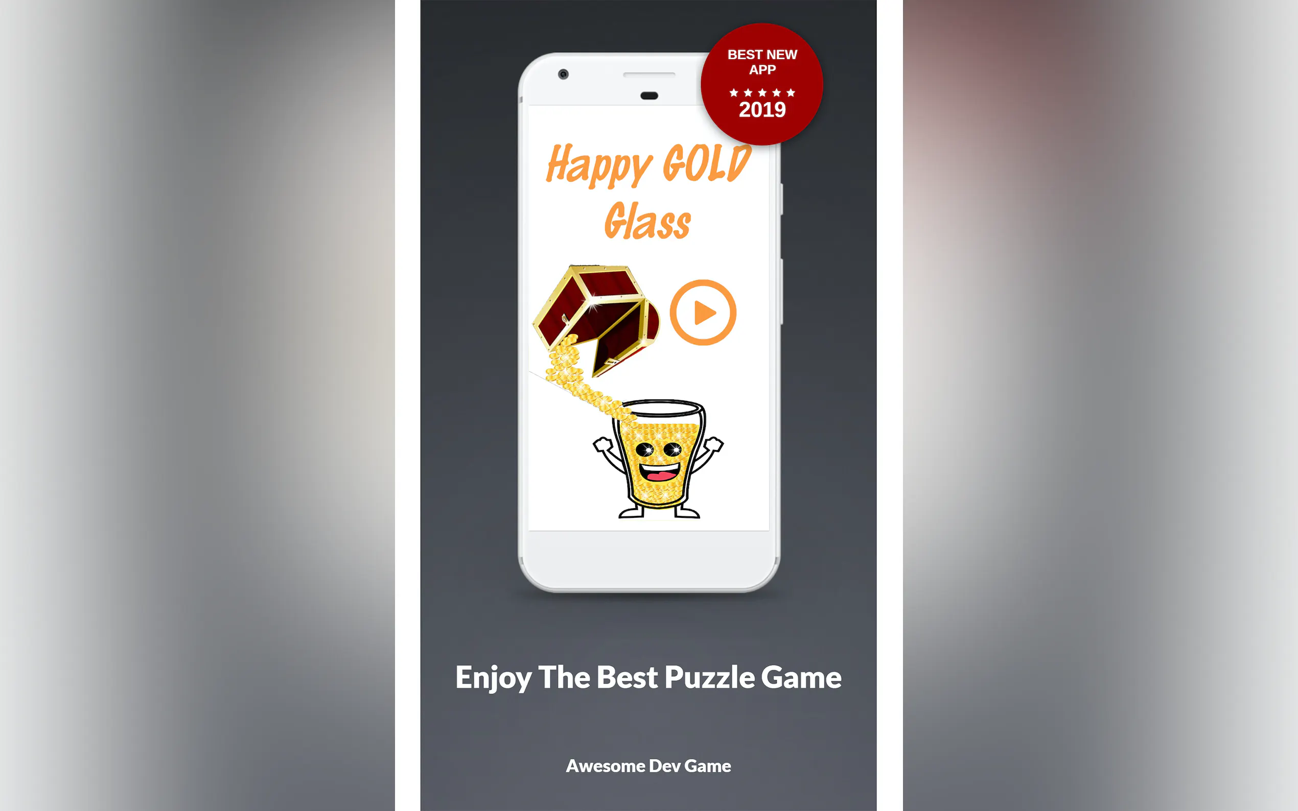 Happy Gold Glass