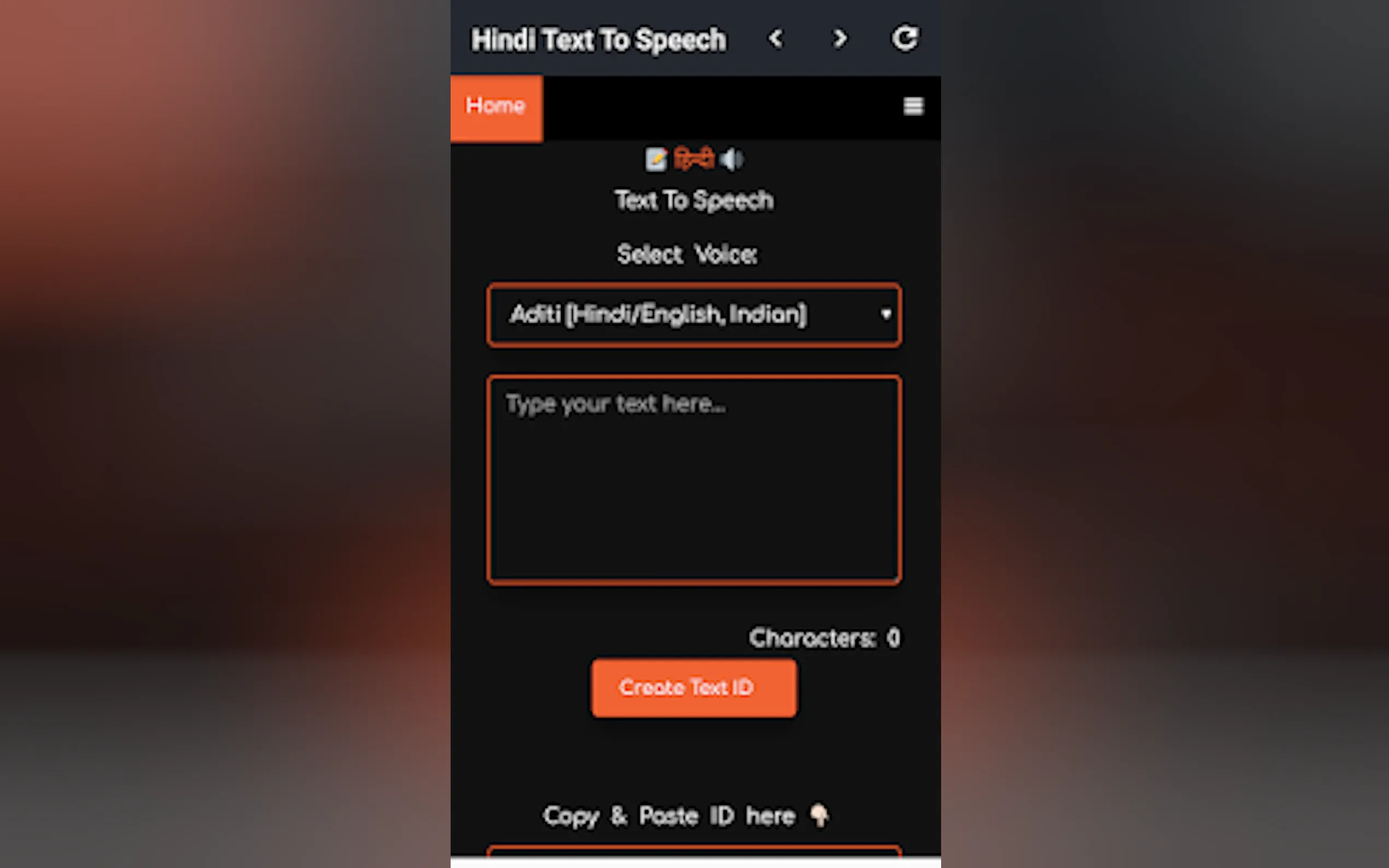Screenshot 2 of Hindi TTS - Hindi Text To Speech