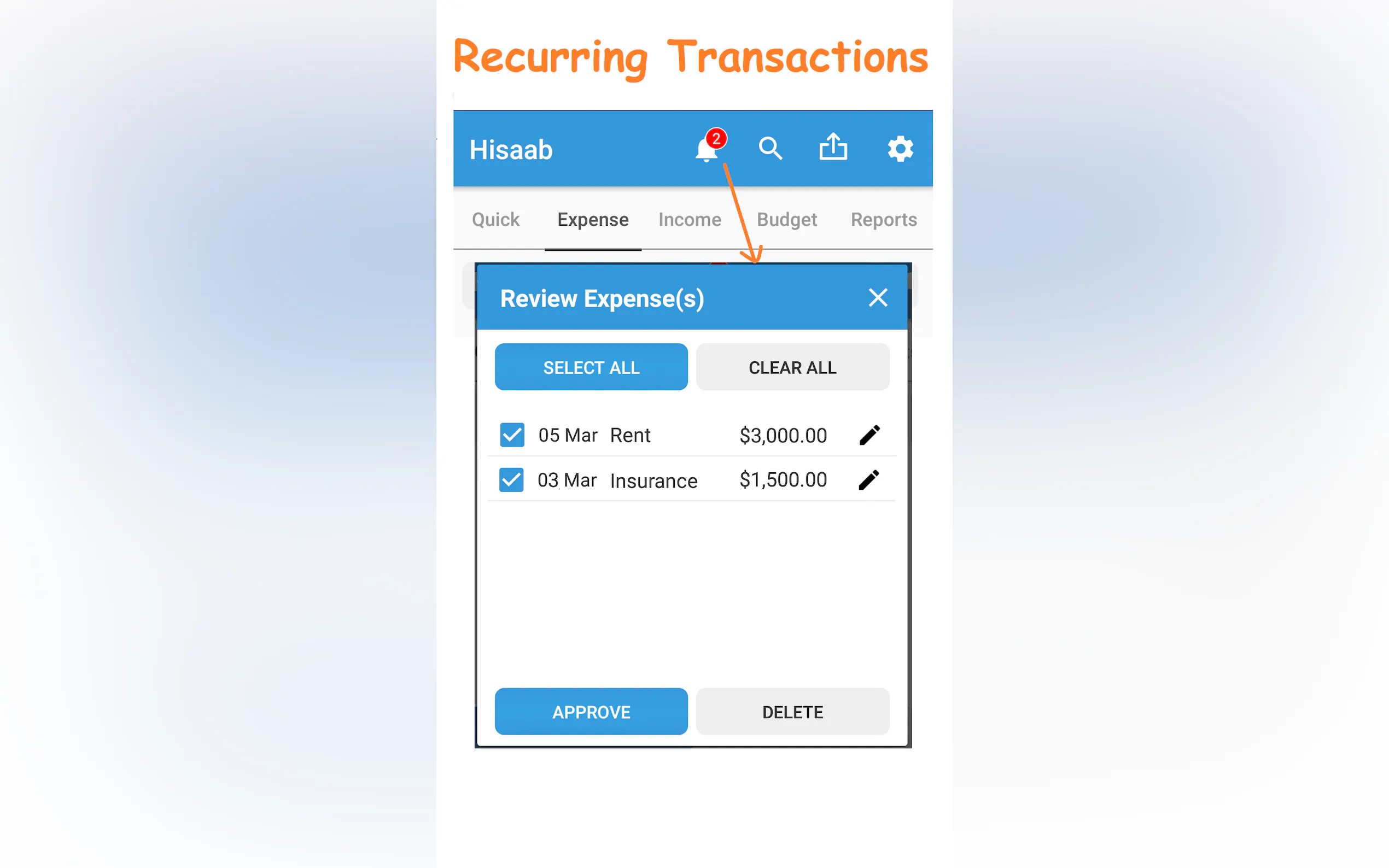 Screenshot 2 of Hisaab: Personal Expense Manager