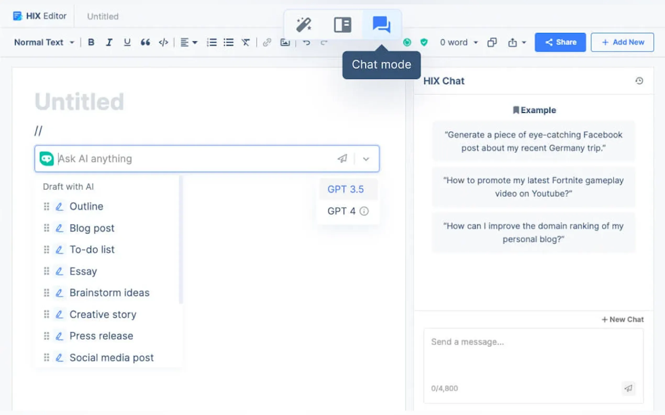 Screenshot 3 of  HIX.AI