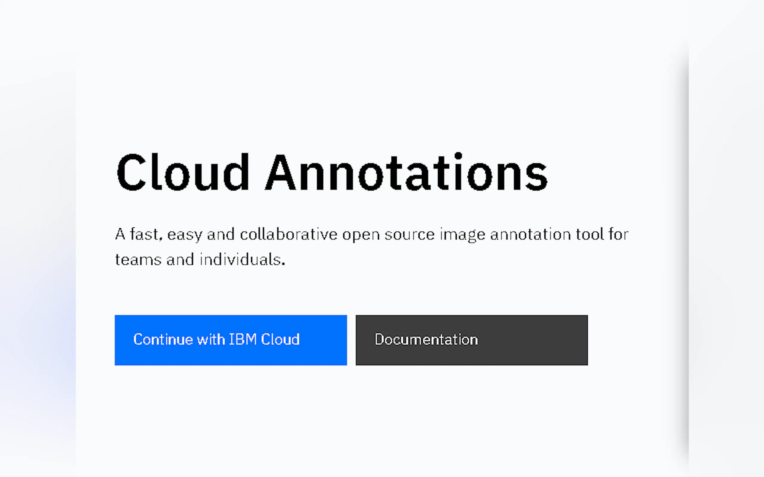 IBM Cloud Annotations