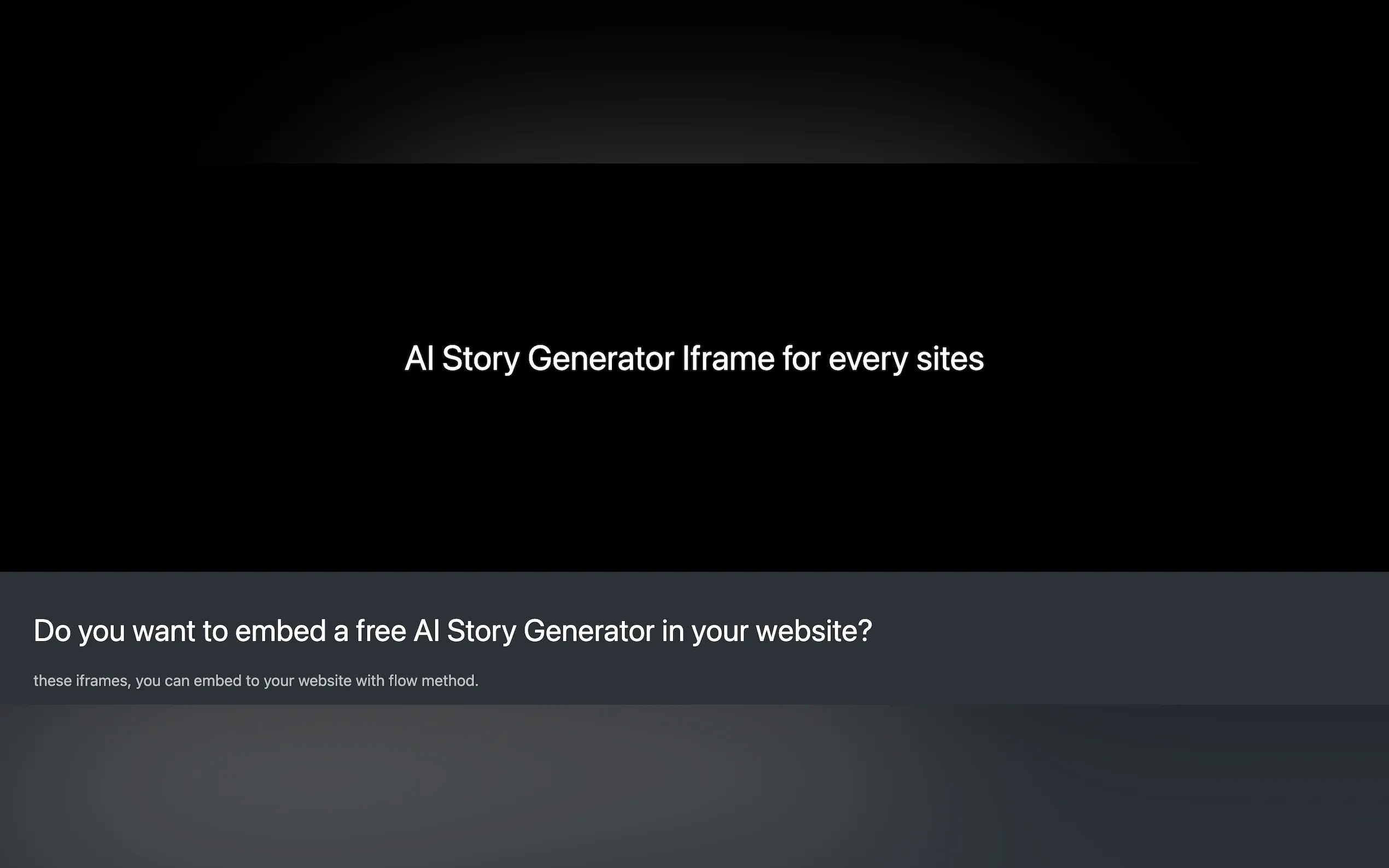 Screenshot 2 of Iframes of AI Story Generator