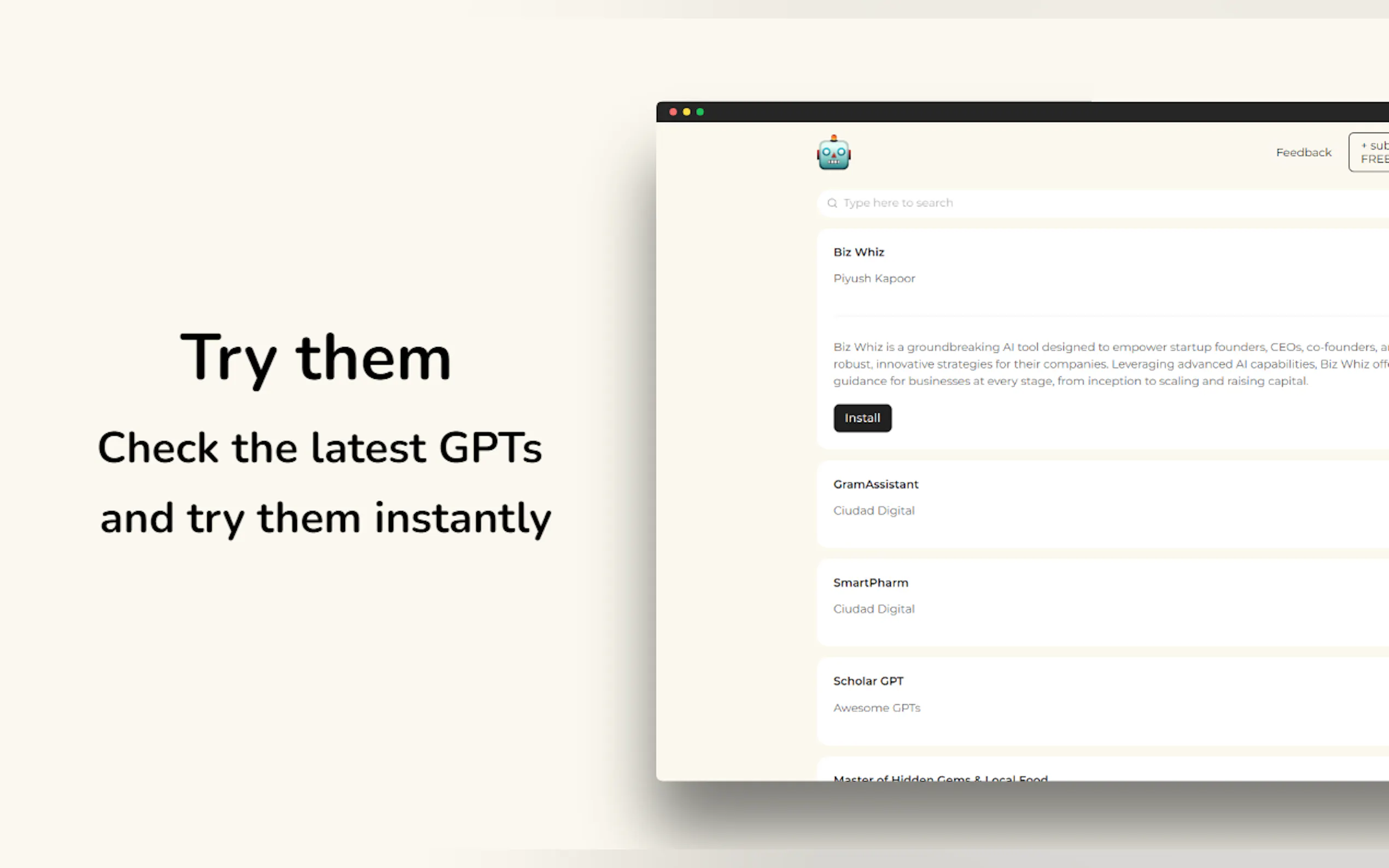 Screenshot 3 of indexGPTs