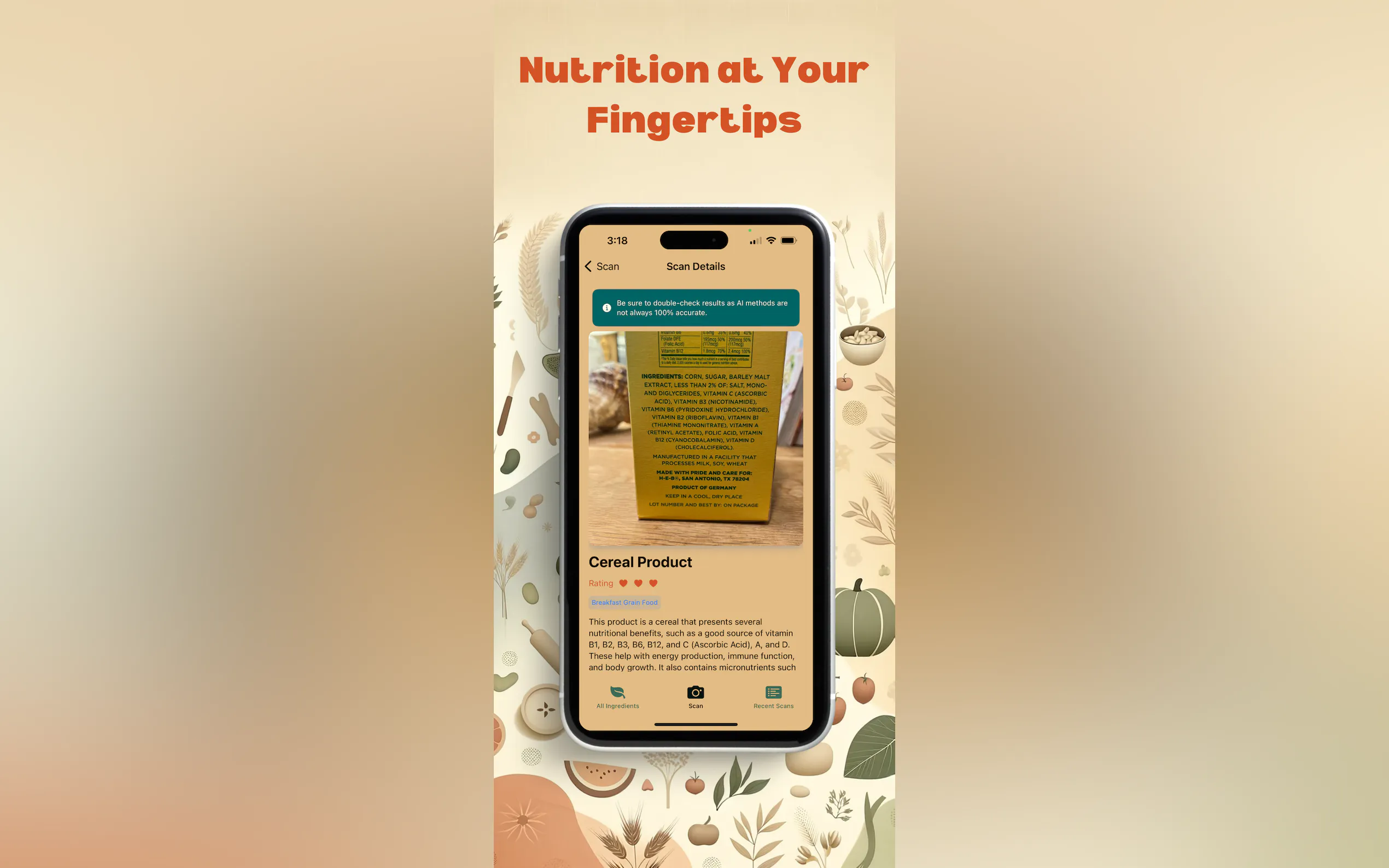 Screenshot 2 of Ingredient Scanner & Analyzer