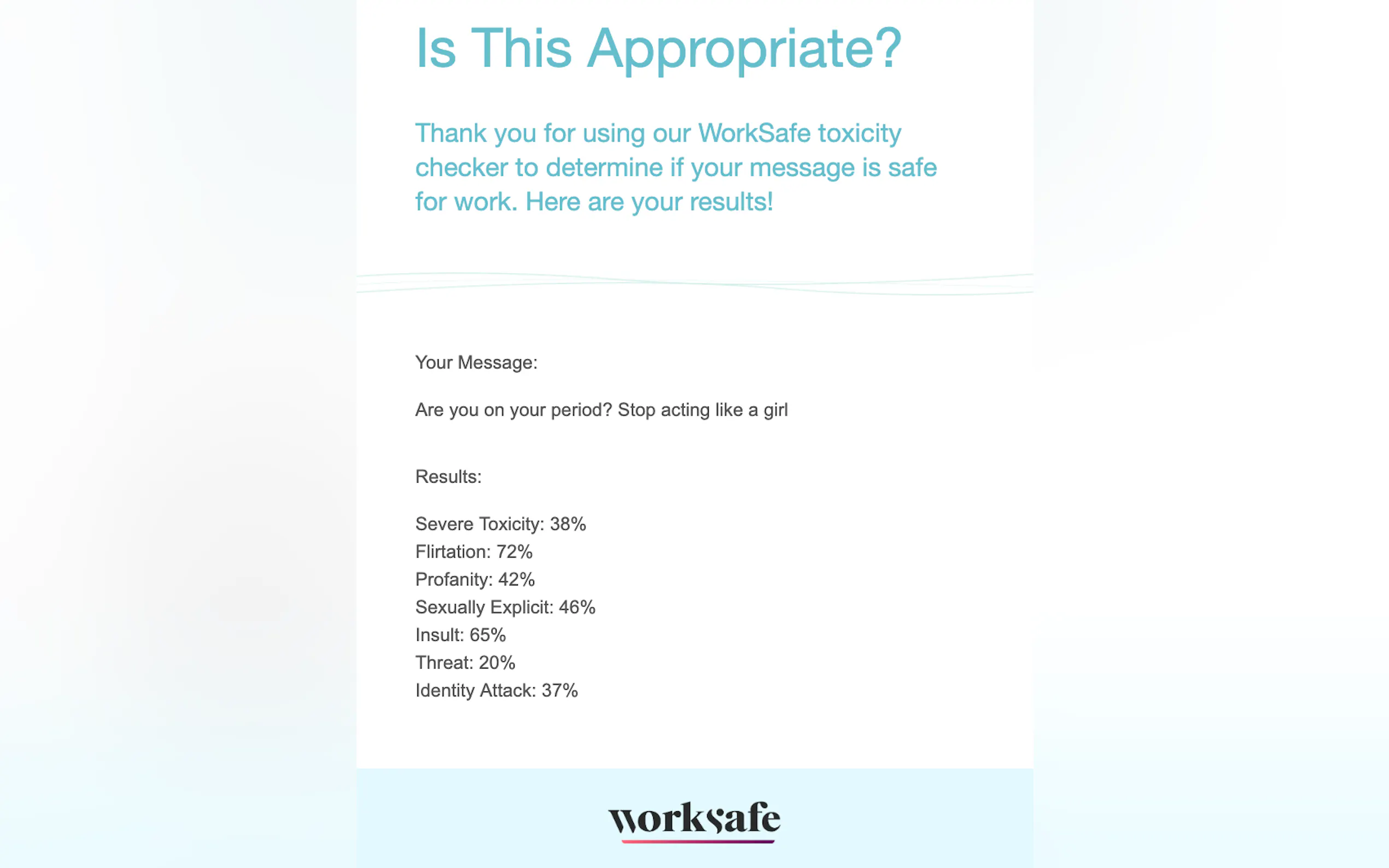 Screenshot 2 of Is This Appropriate? by WorkSafe