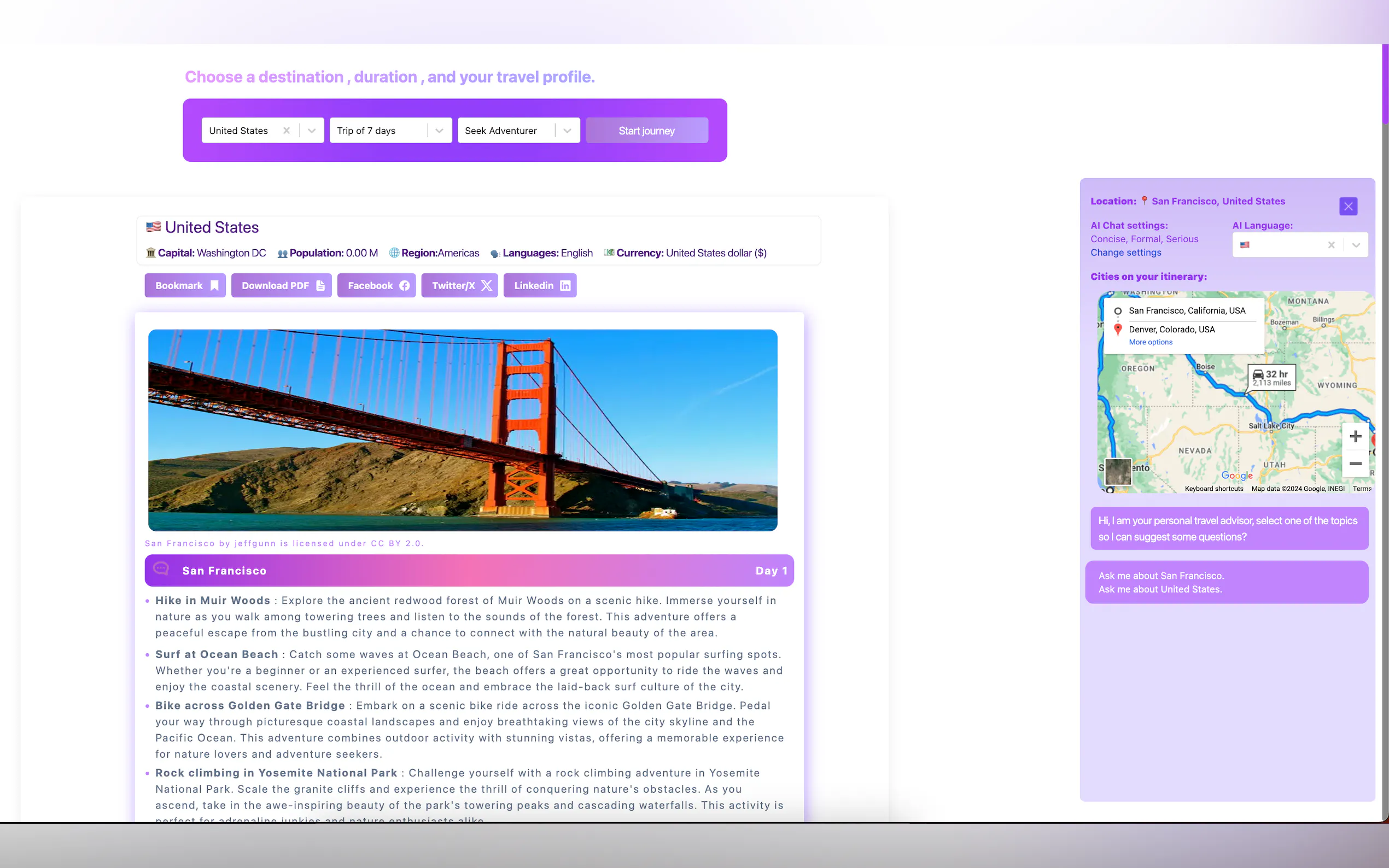 Screenshot 2 of ItineraryTrip.com
