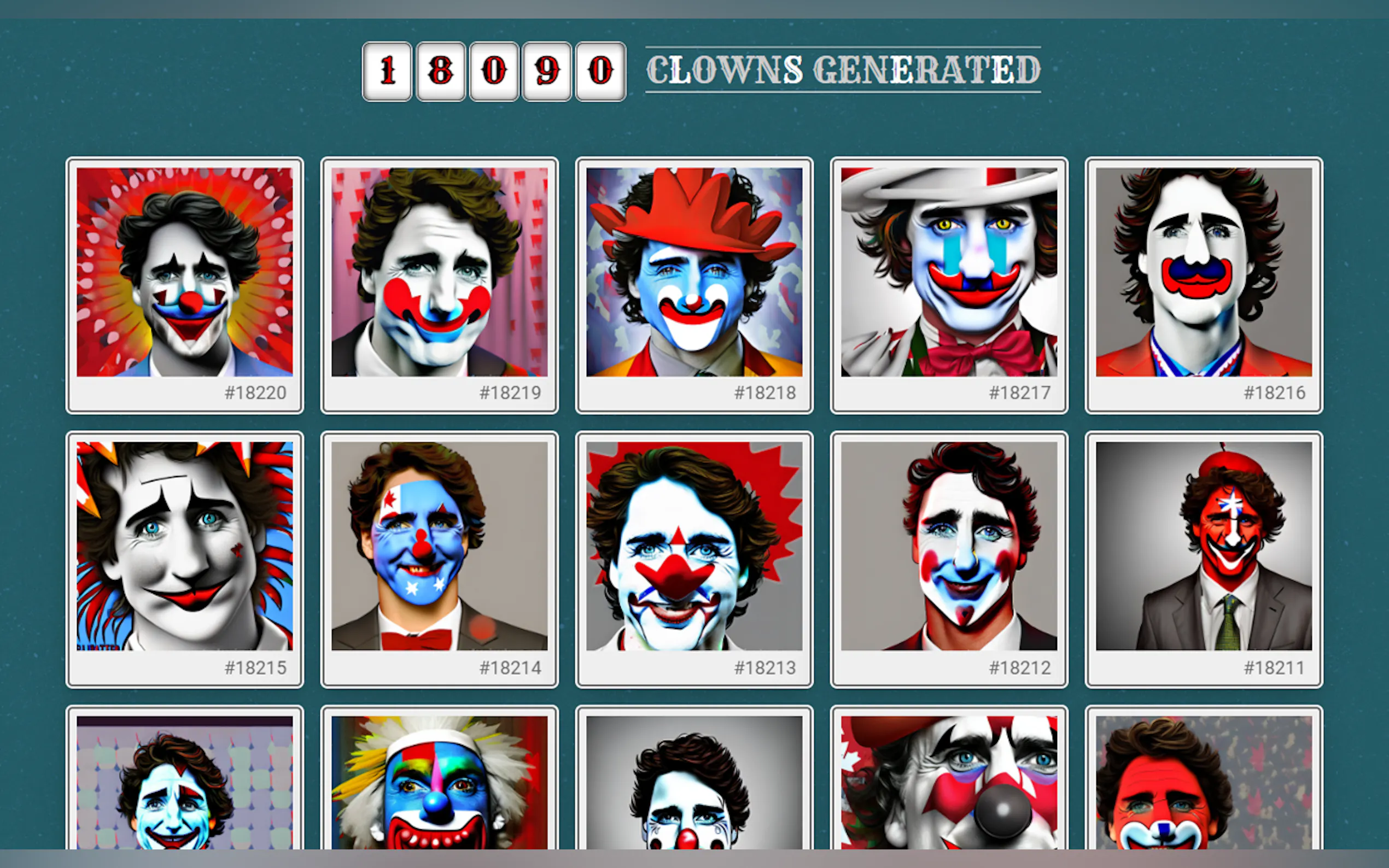 Screenshot 2 of Justin Trudeau Clown Generator
