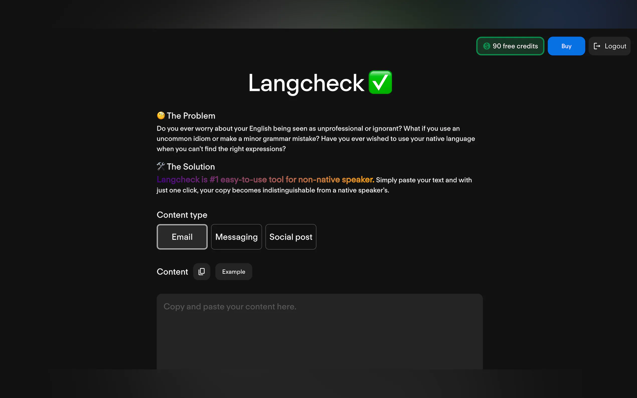 Screenshot 2 of Langcheck
