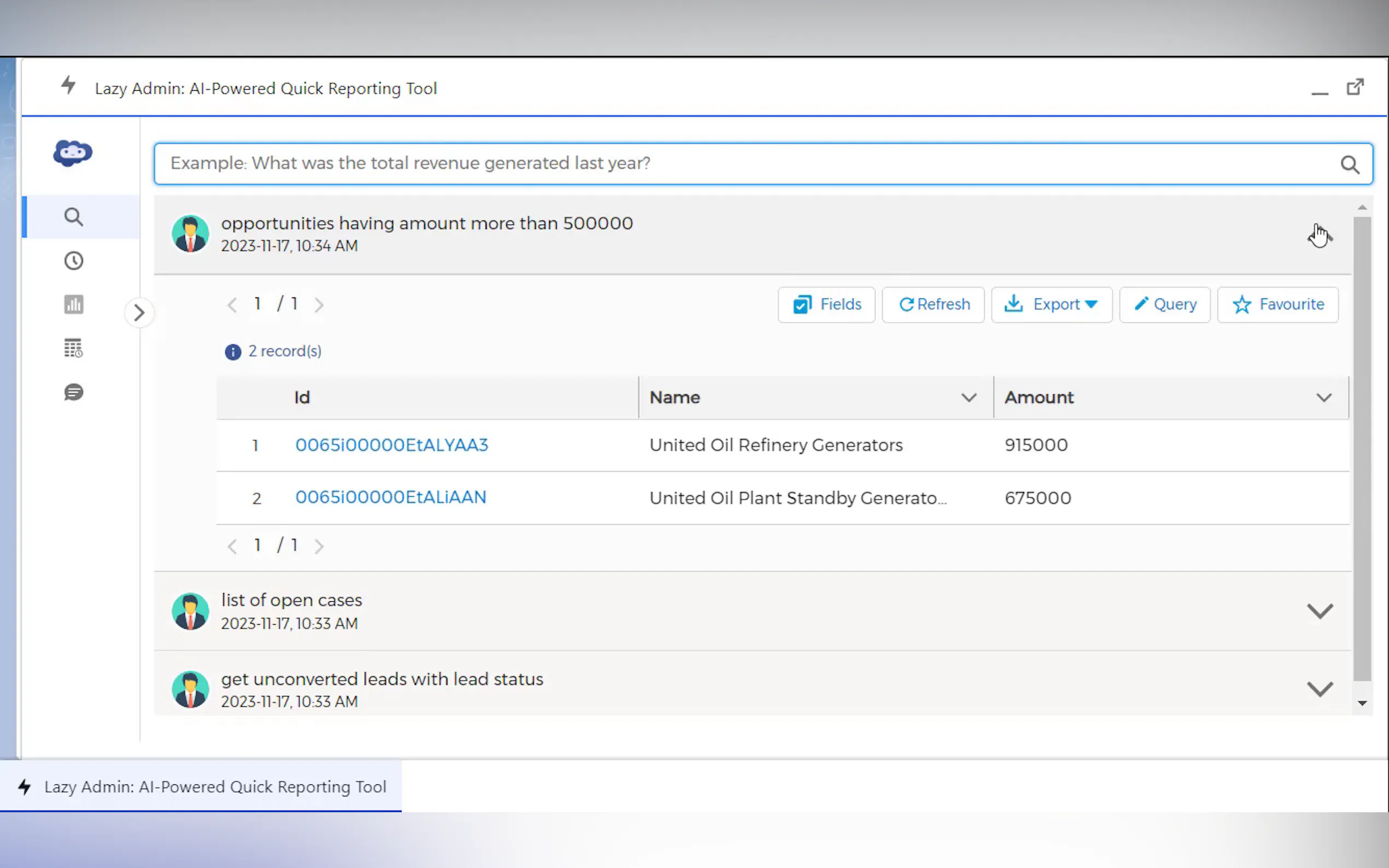 Lazy Admin AI-Powered Reporting Tool