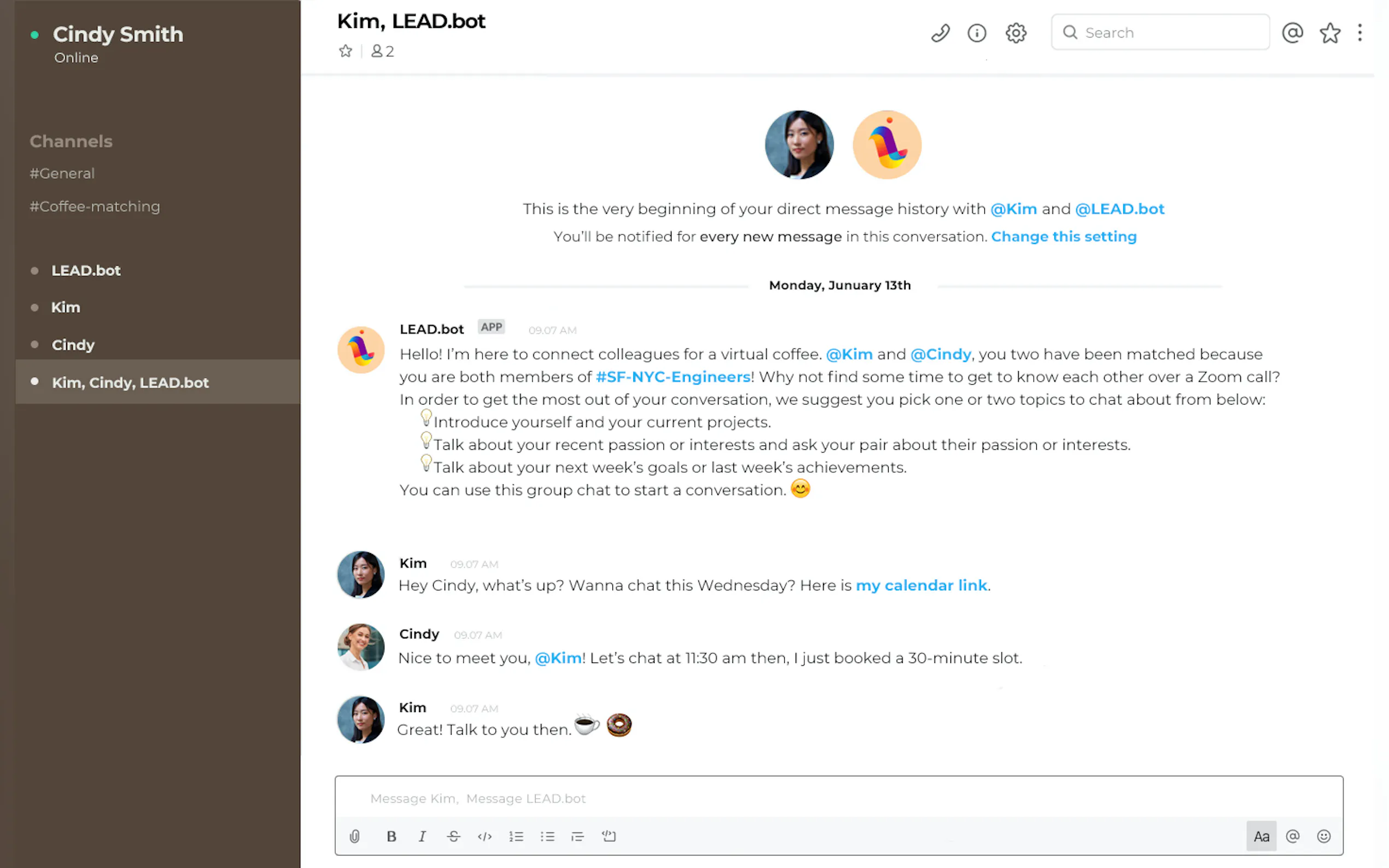 Screenshot 3 of LEAD.Bot for Slack
