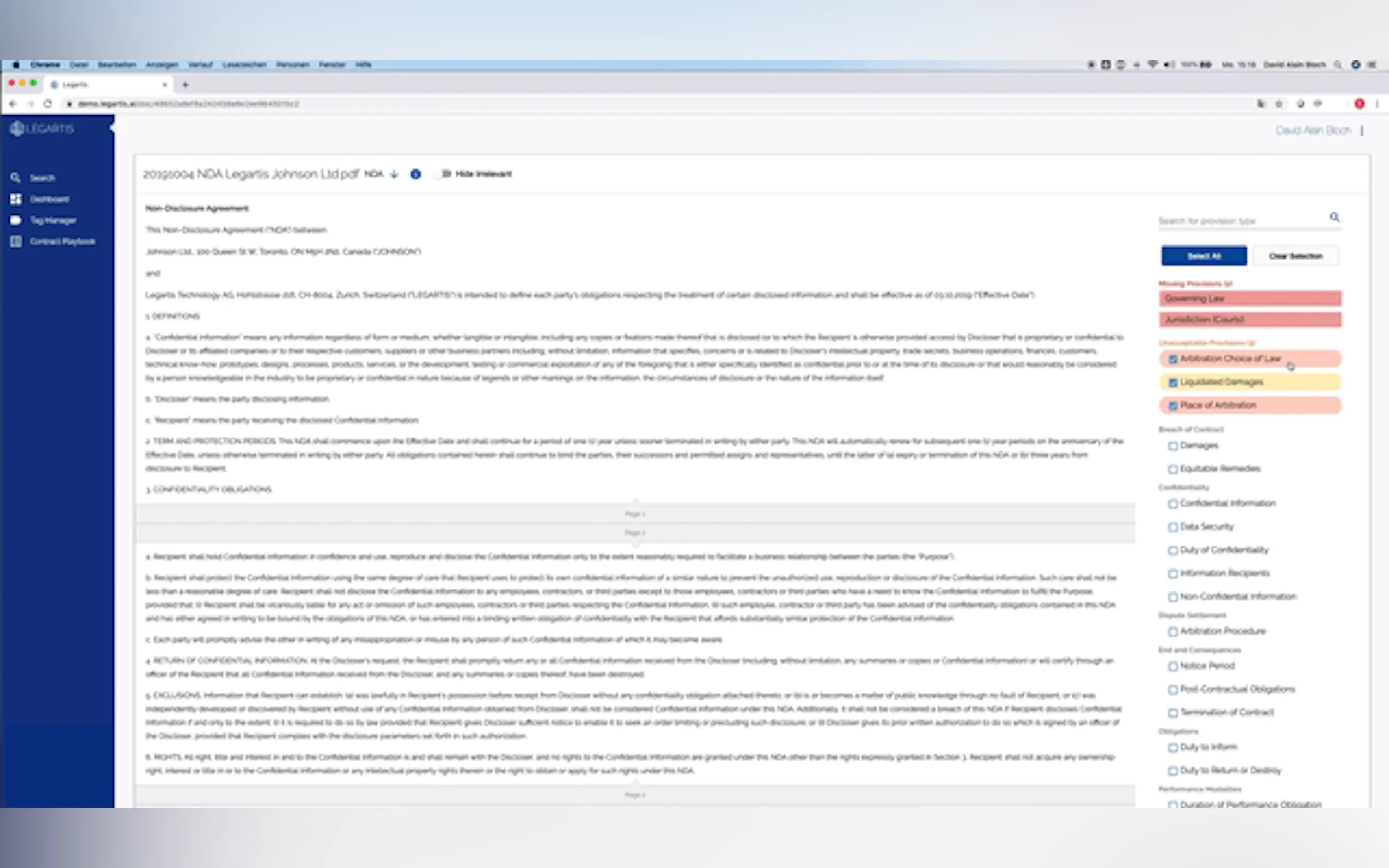 Screenshot 3 of Legartis NDA Checker
