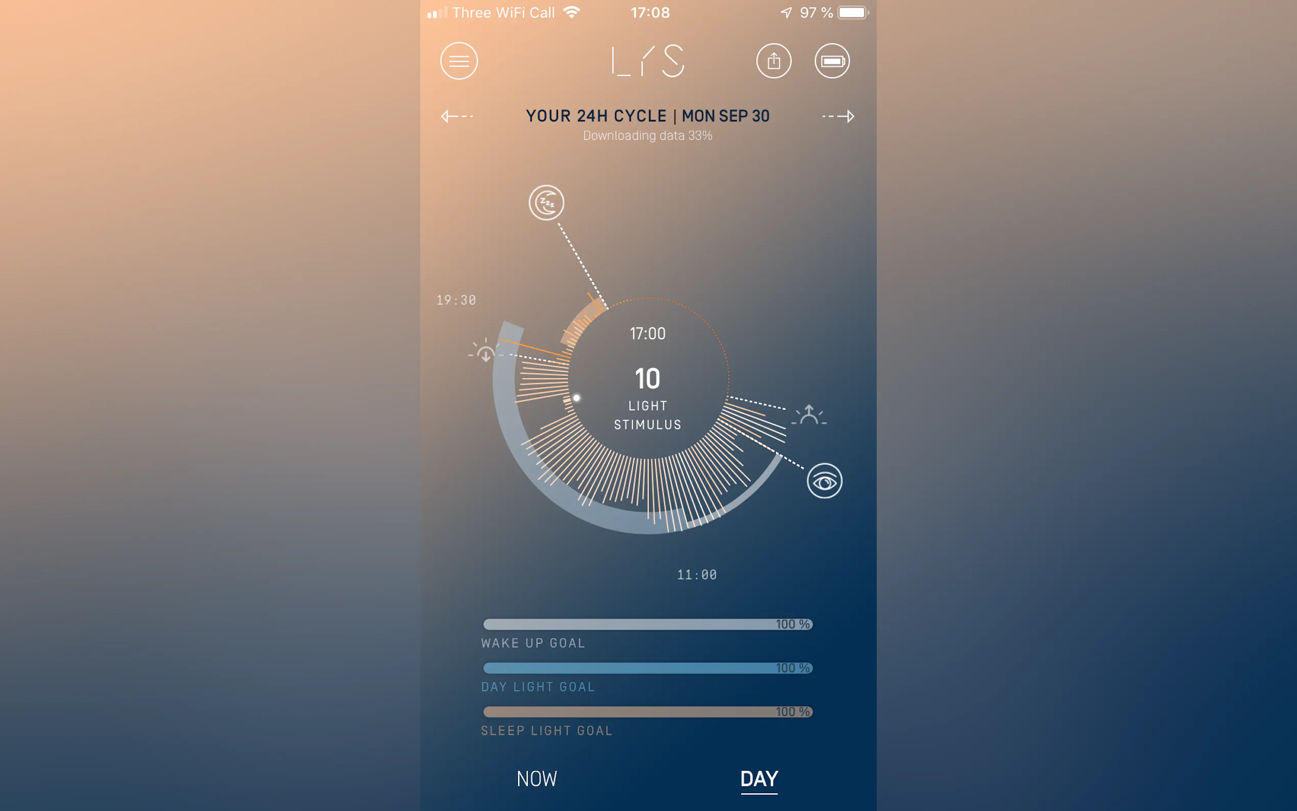 Light tracker for sleep disruption