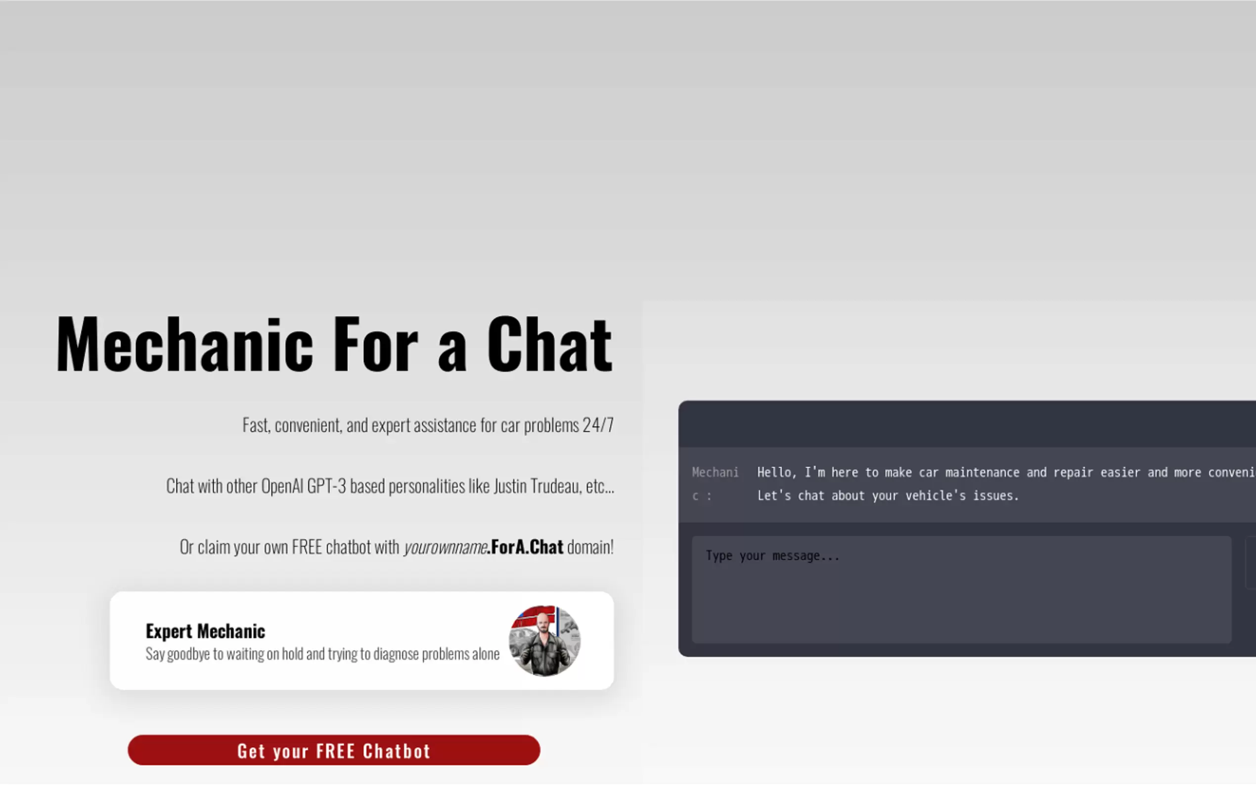 Mechanic For a Chat