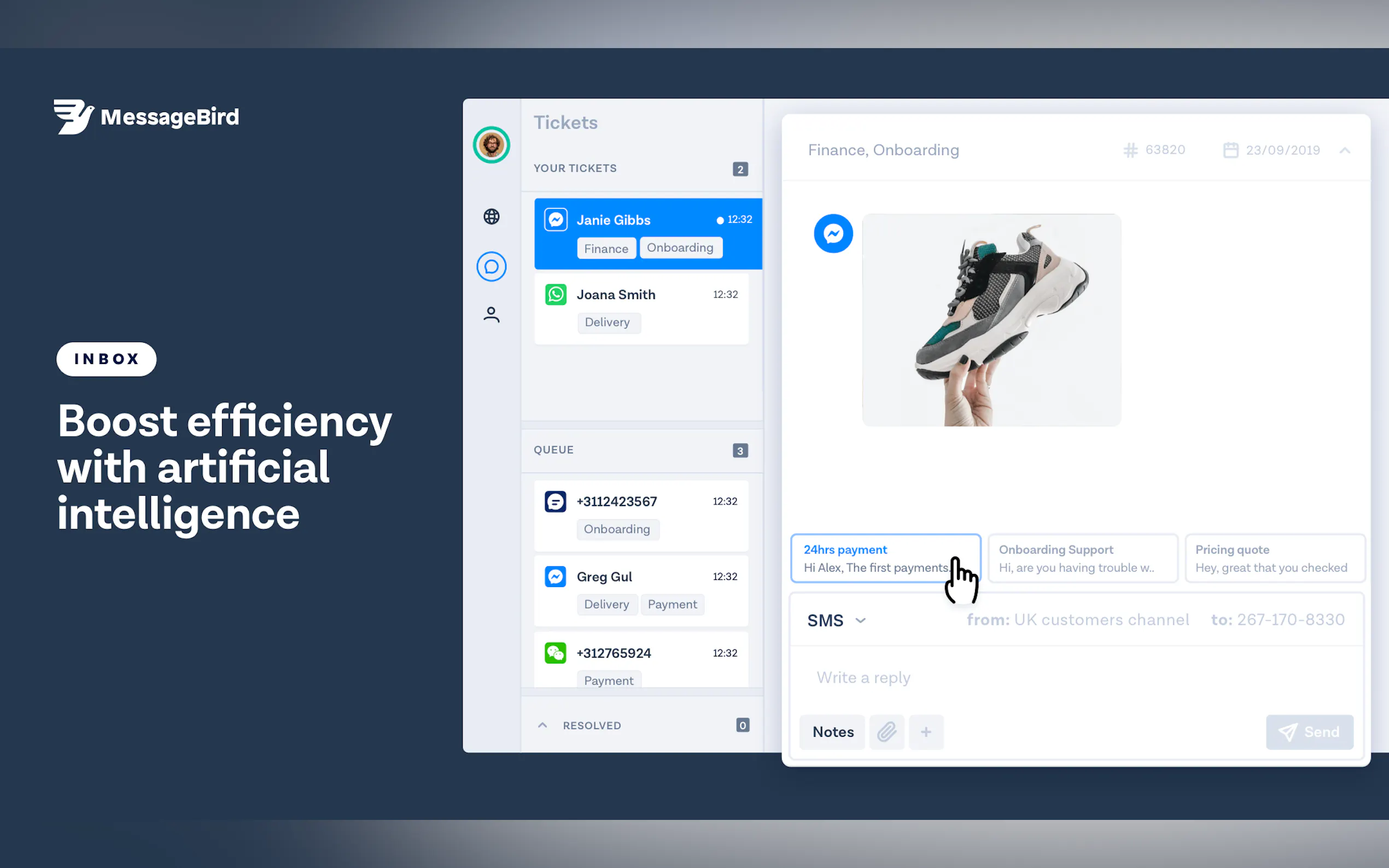 Screenshot 2 of MessageBird Chat API