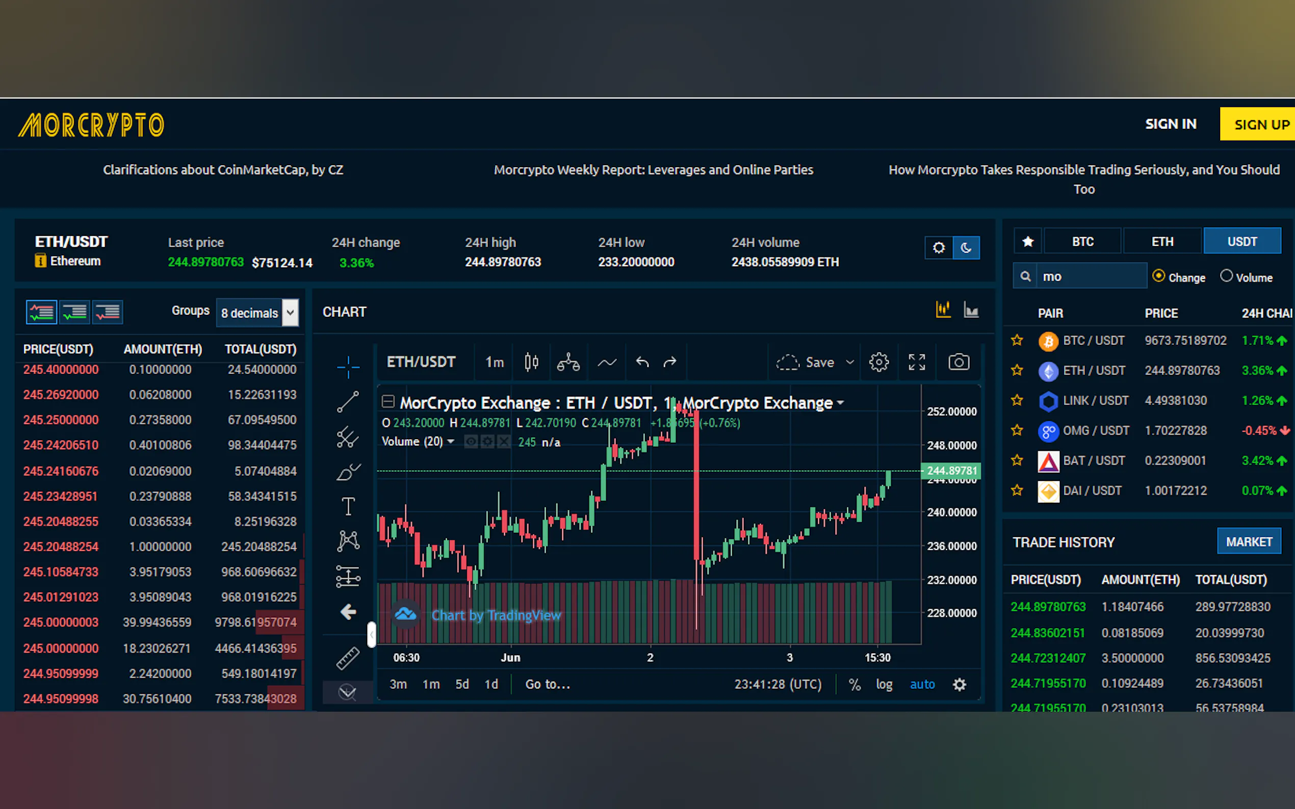 Screenshot 2 of MorCrypto Exchange