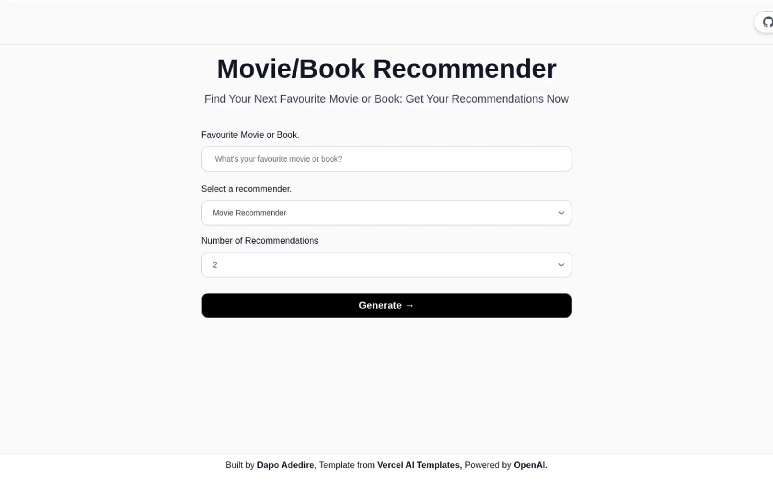 Movie & Book Recommender