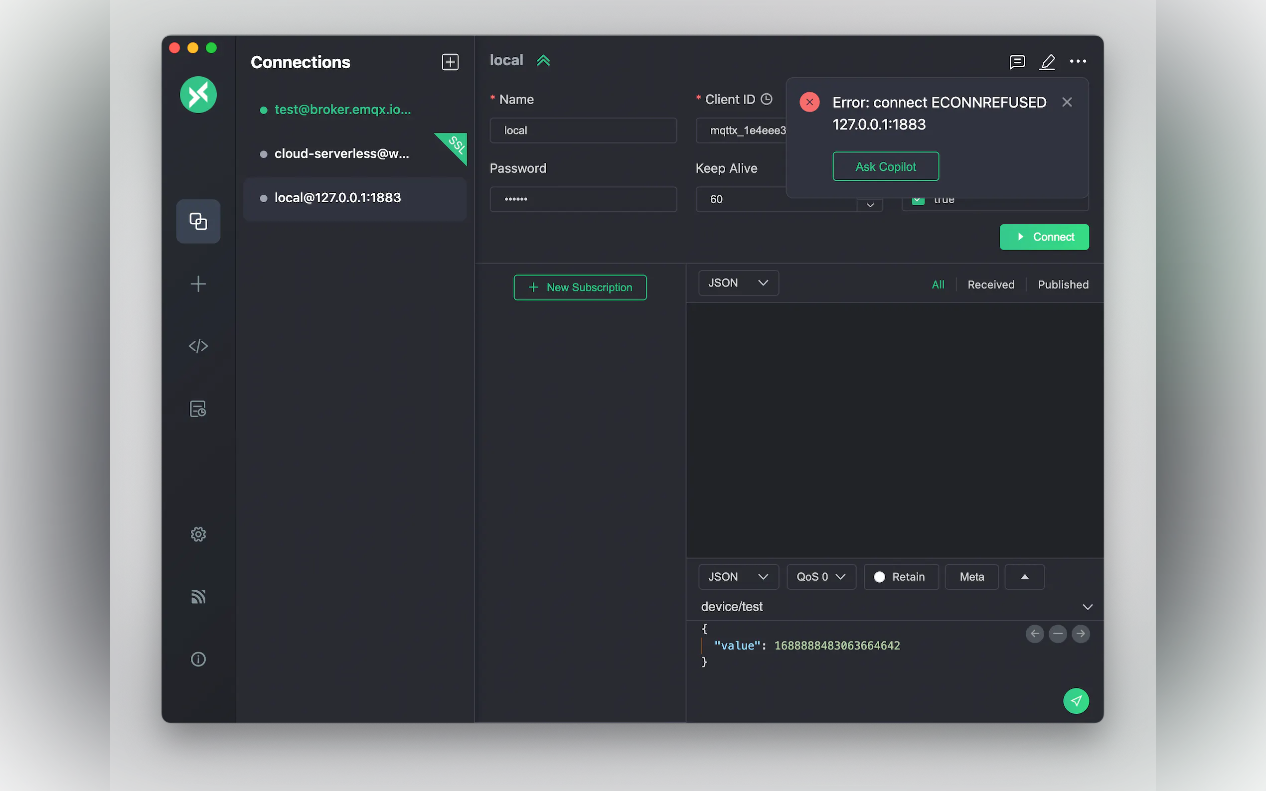 Screenshot 5 of MQTTX - the MQTT AI Copilot