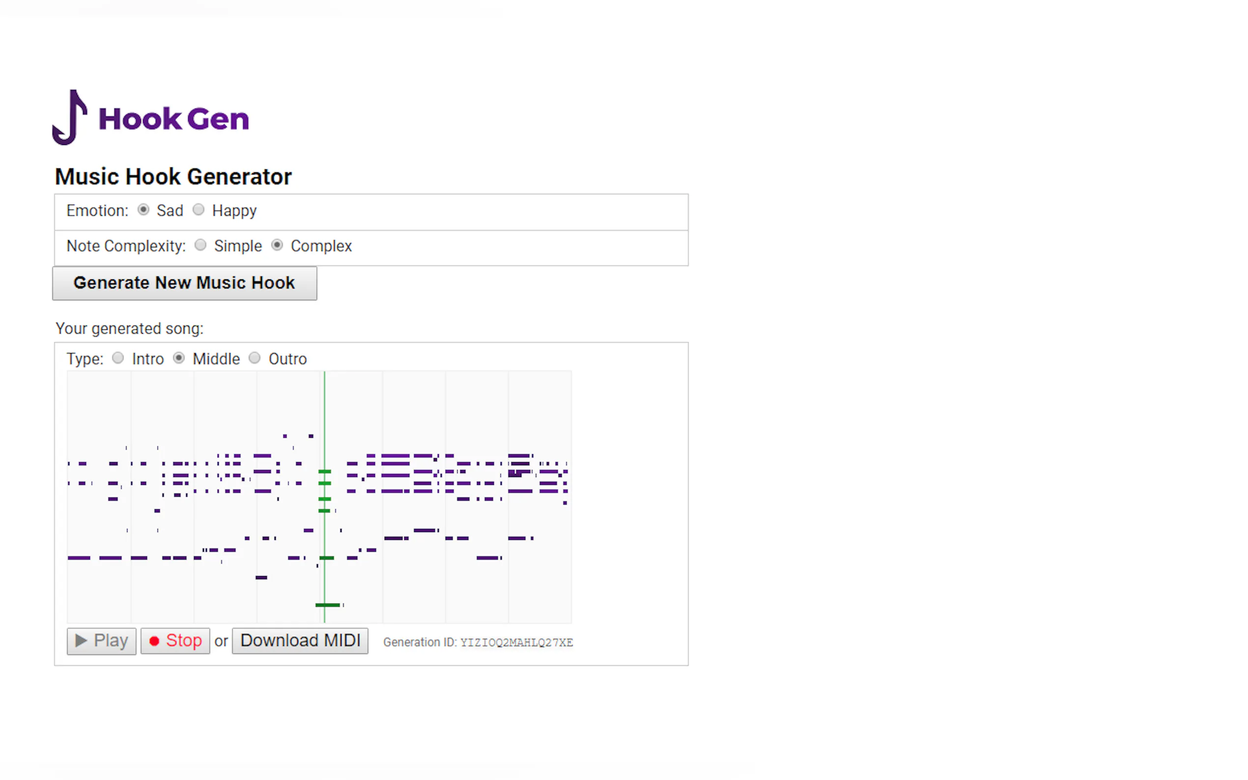 Screenshot 2 of Music Hook Generator 🎵