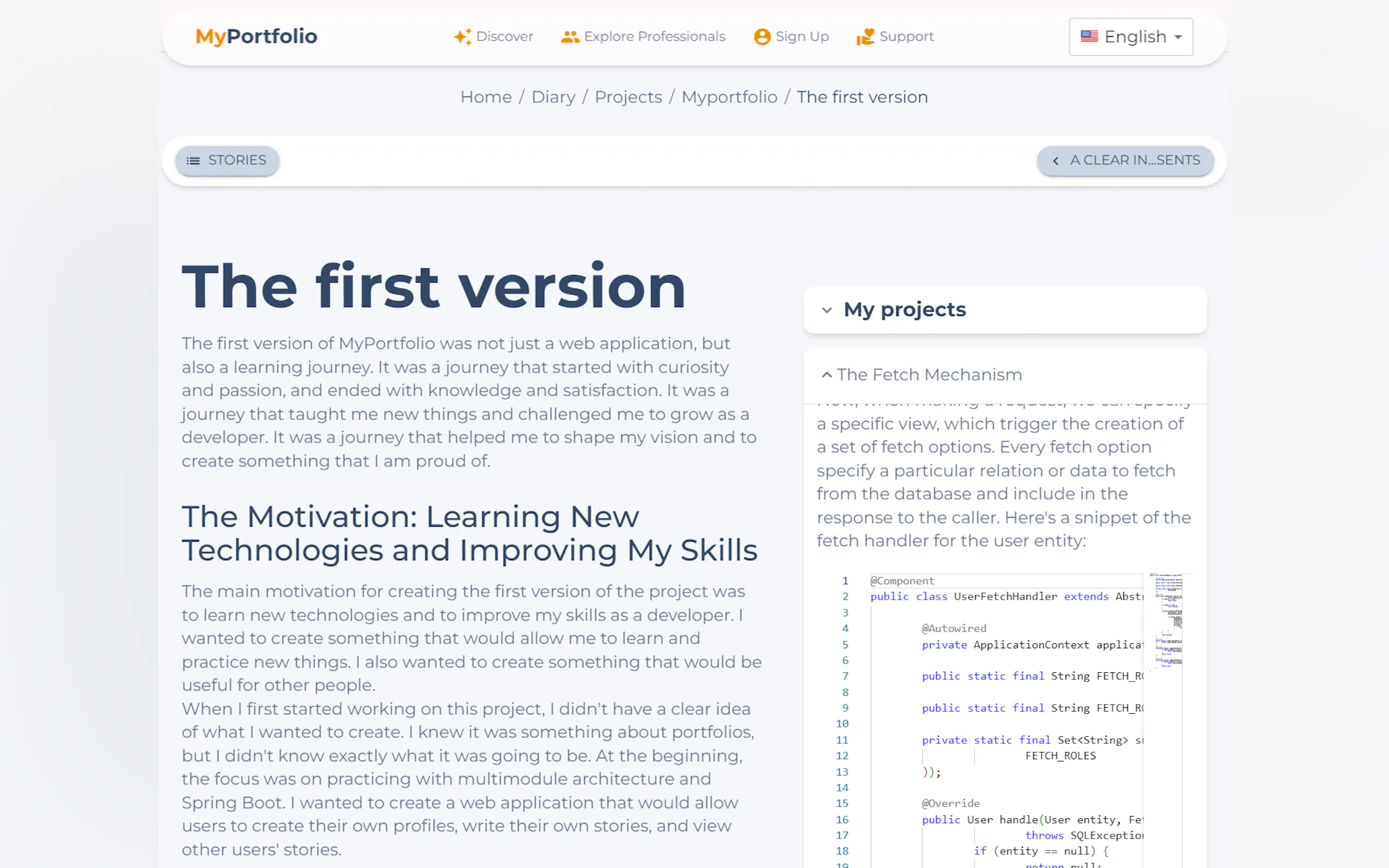 Screenshot 2 of MyPortfolio